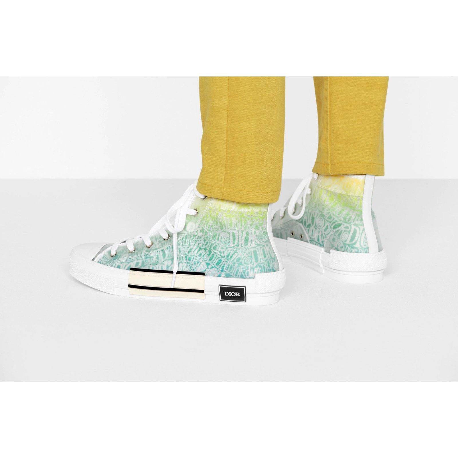 Dior Dior Mens B23 Shawn Stussy Multicolor Logo High Top Sneaker Size US 11 / EU 44 - 5 Thumbnail