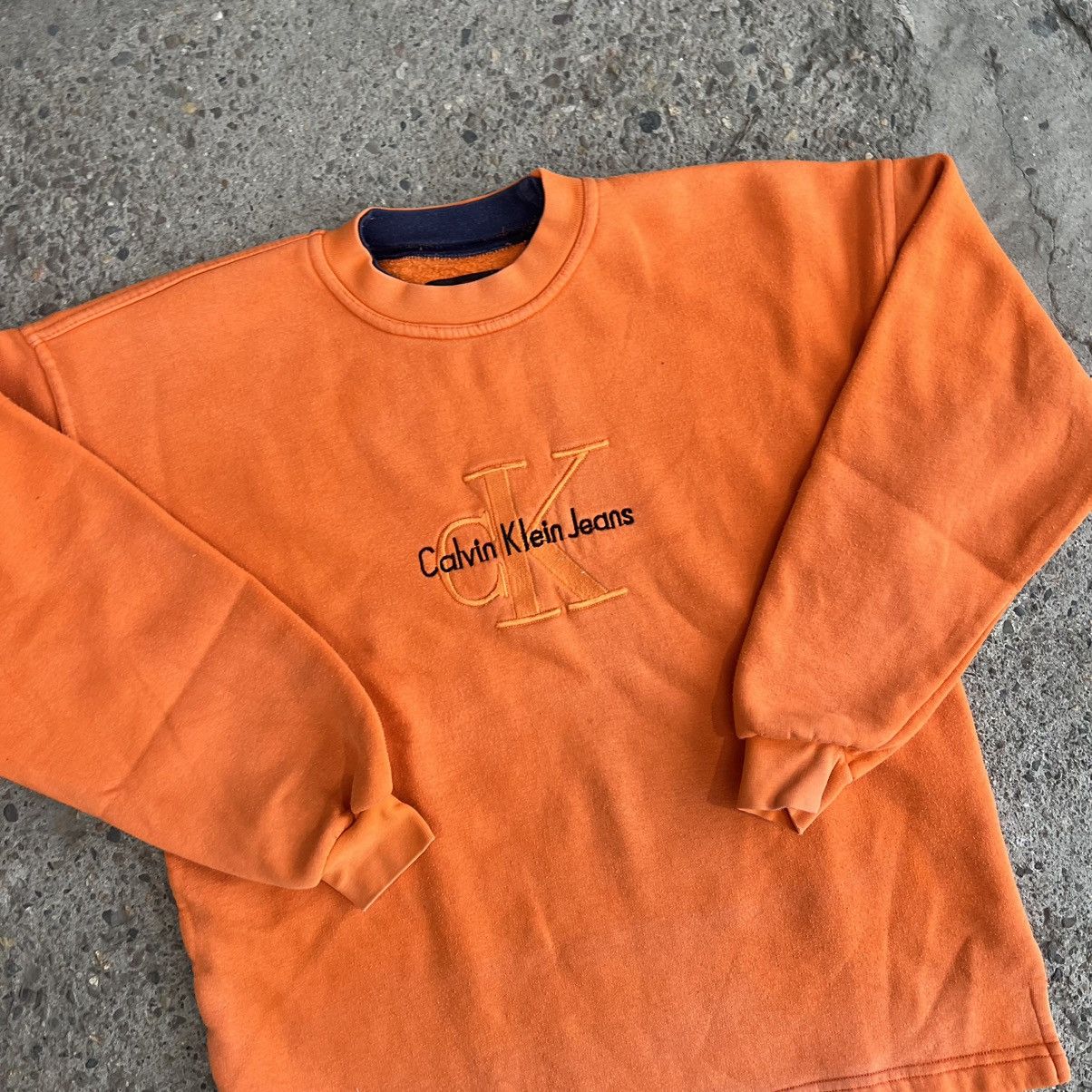 Calvin Klein × Vintage Calvin Klein Vintage 90s sweatshirt Big logo Size US S / EU 44-46 / 1 - 4 Thumbnail