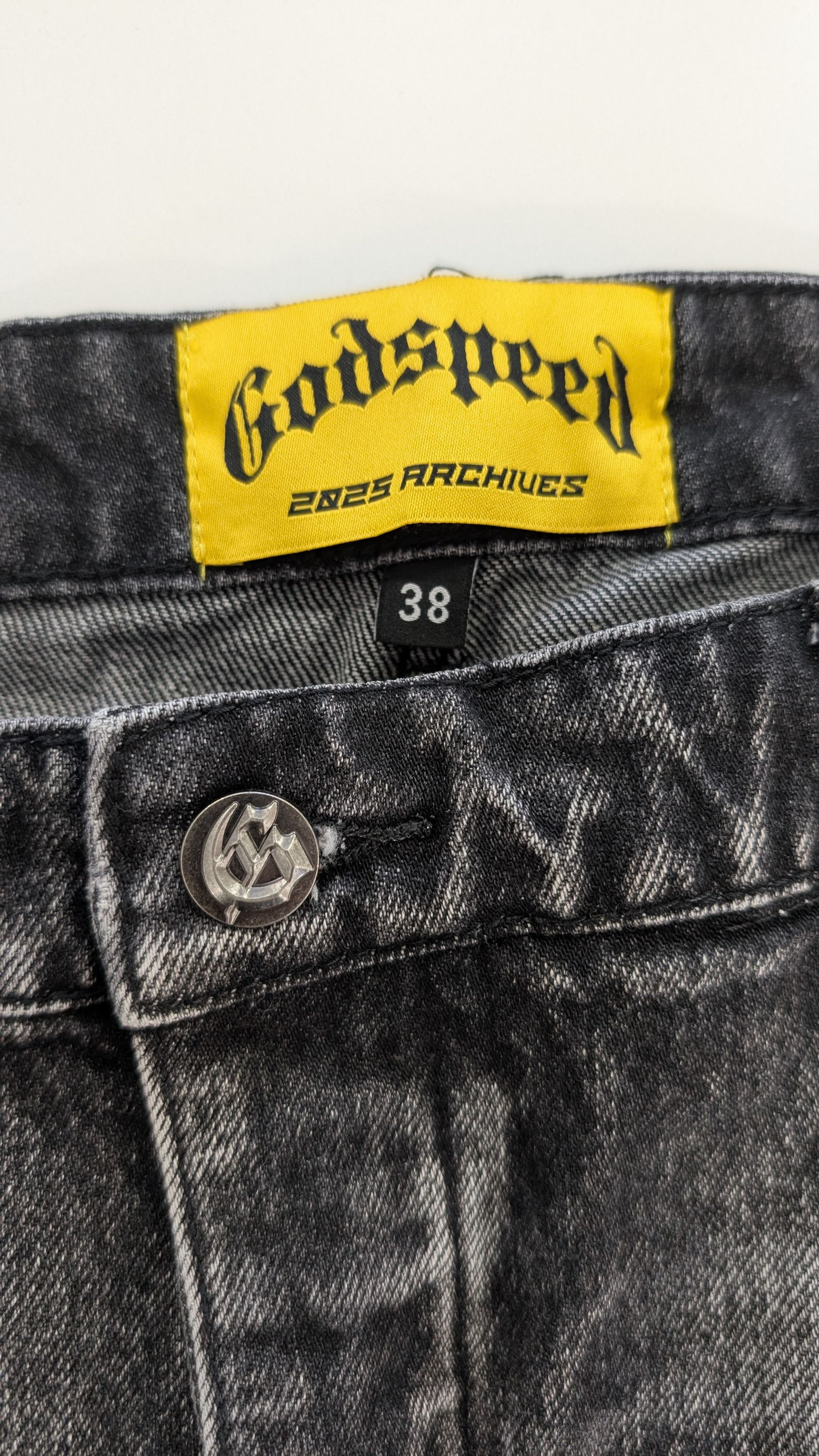 Godspeed Godspeed Octagon Denim Cargo Shorts Grey Wash 38 Size US 38 / EU 54 - 8 Thumbnail