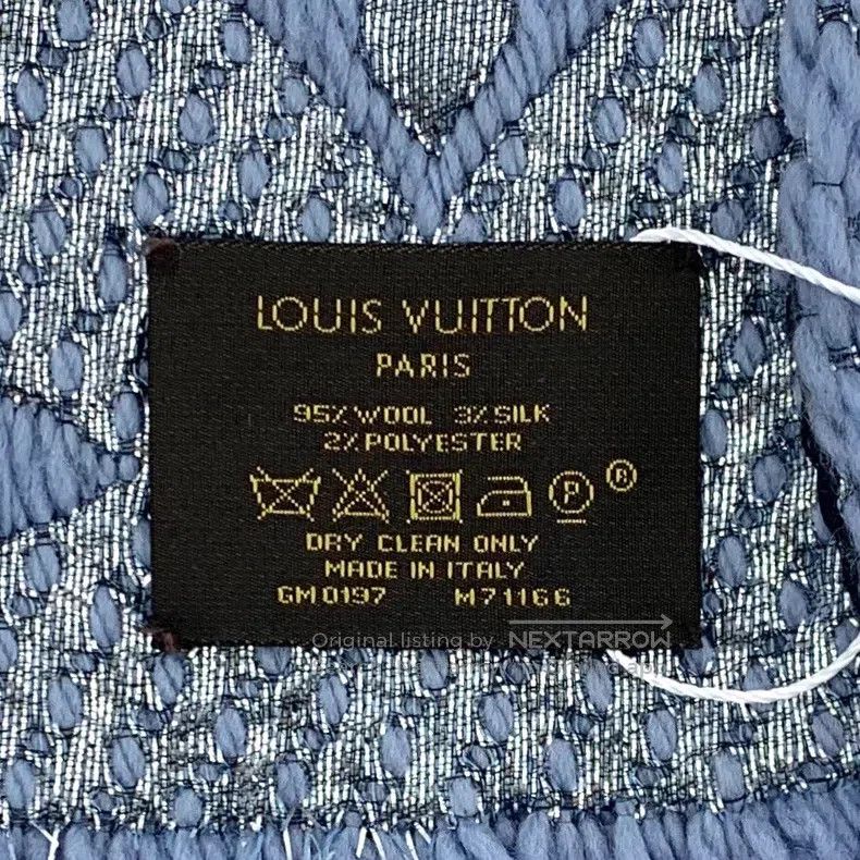 Louis Vuitton Louis Vuitton Sky blue logo presbyopic full print wool fri Size ONE SIZE - 8 Thumbnail
