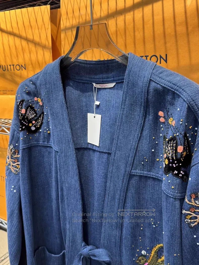 Valentino Valentino Heavy denim robe jacket Size L / US 10 / IT 46 - 2 Thumbnail