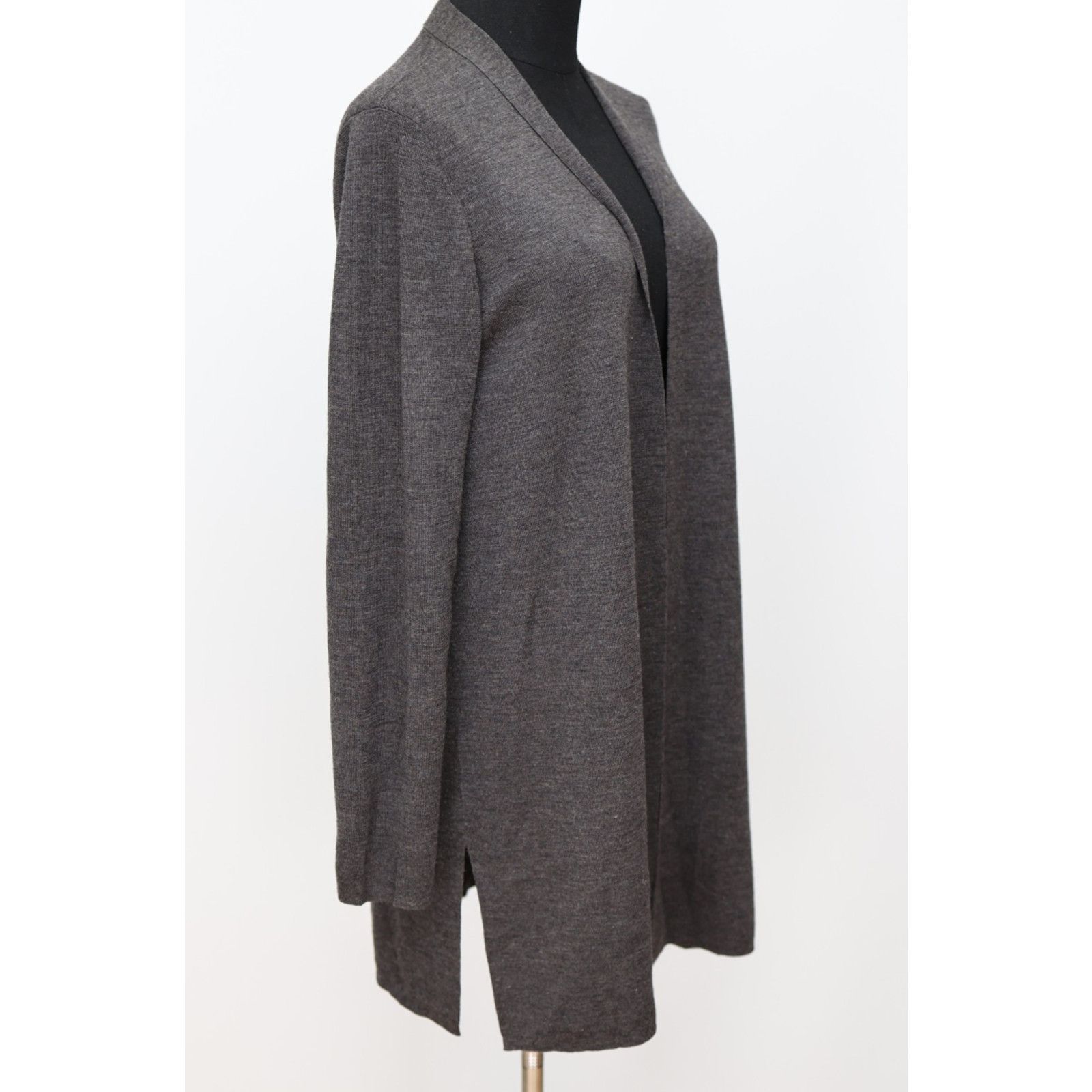 Eileen Fisher EILEEN FISHER Merino Wool Long Open Front Cardigan Size M Size M / US 6-8 / IT 42-44 - 3 Thumbnail