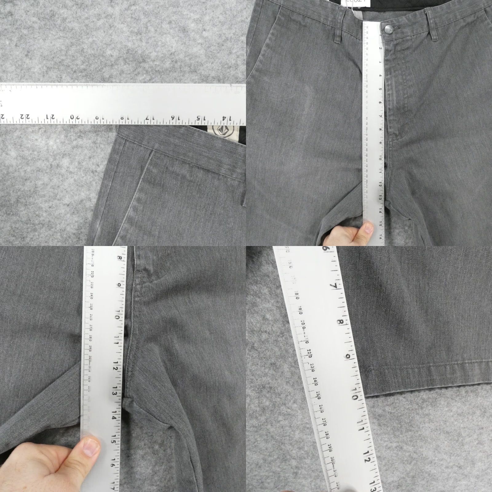 Volcom Volcom Mens Shorts 36 Chino Flat Front Gray Casual Skater Surfer Size US 36 / EU 52 - 8 Thumbnail