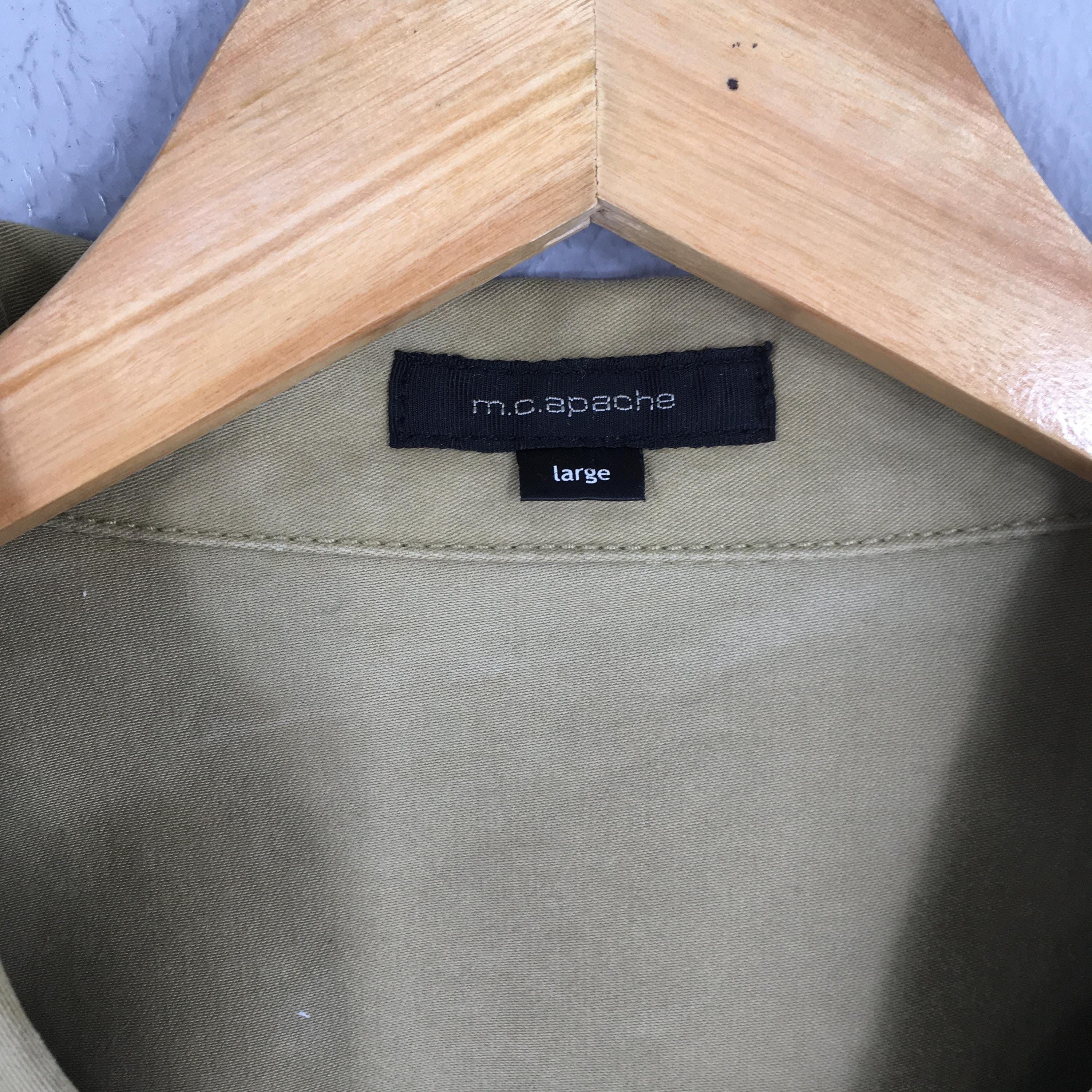 Vintage Vintage 1990s Mc Apache Double Collar Beige Jacket Large Size US L / EU 52-54 / 3 - 6 Thumbnail