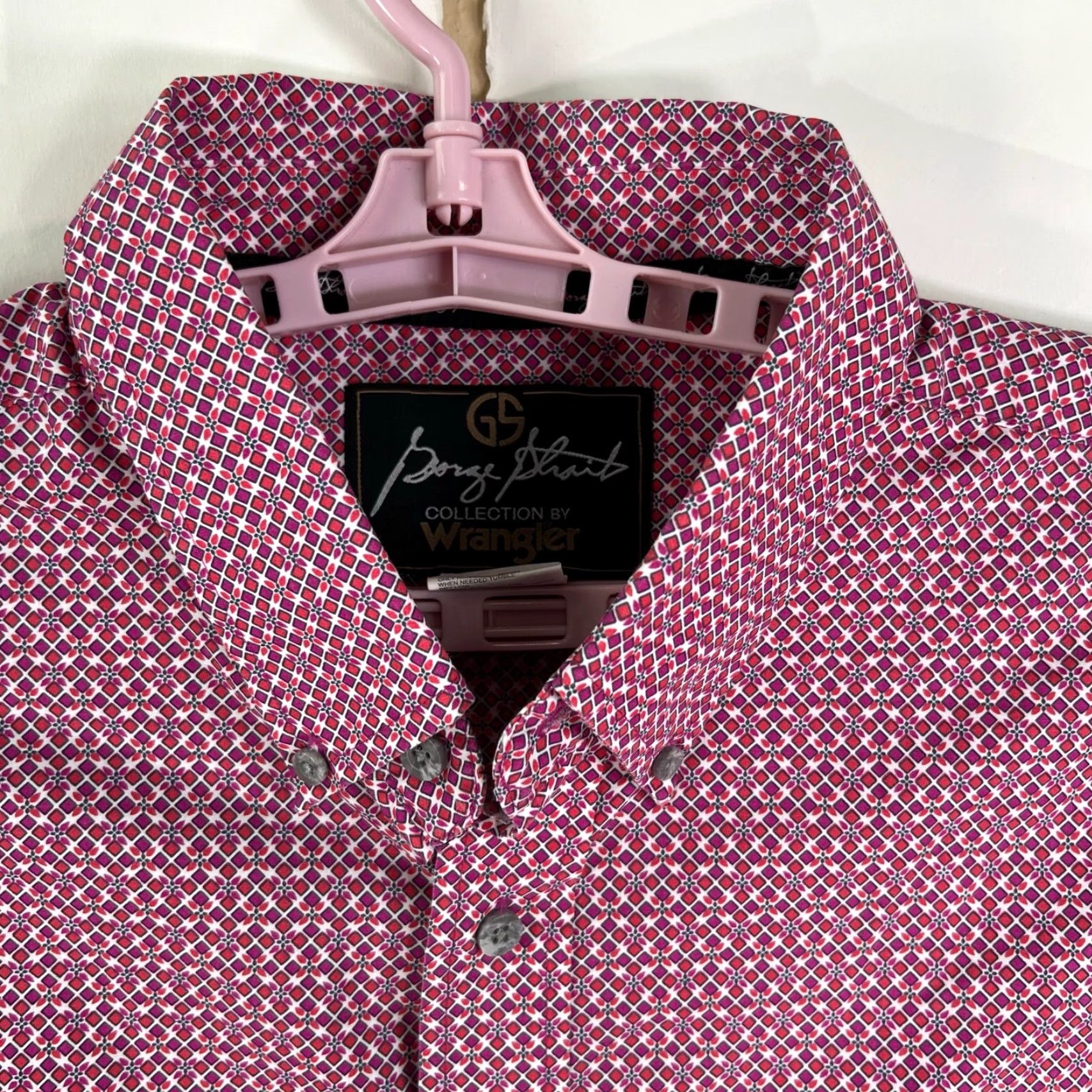 Wrangler VINTAGE Wrangler George Strait Shirt Mens Size XXL Red Geometric Western Long Sleeve Button-Up Size US XXL / EU 58 / 5 - 4 Thumbnail