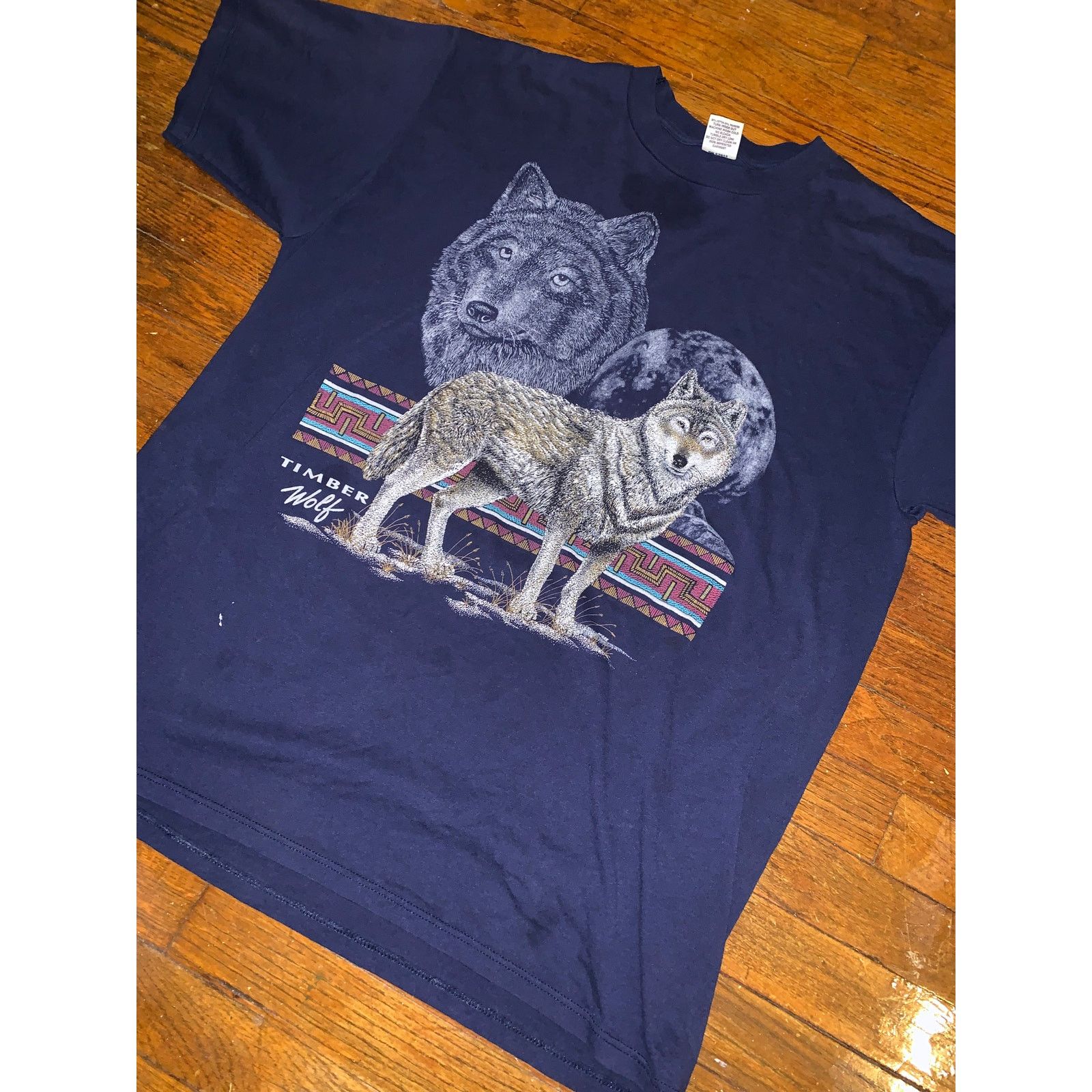 Other × Vintage VTG 90s Cotton Grove Wolf T Shirt USA Made Nature Graphic XL Size US XL / EU 56 / 4 - 3 Thumbnail