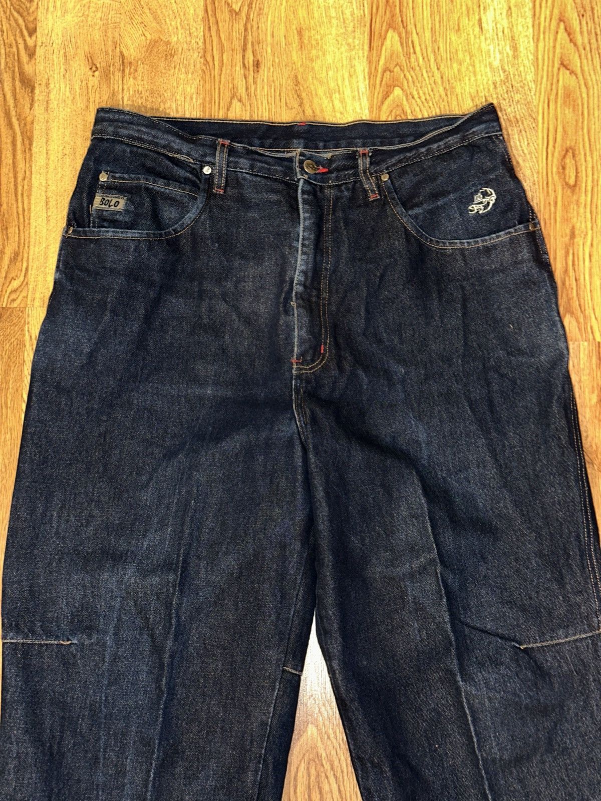 Southpole VTG Y2K Bolo School Of Hard Knocks Hip Hop Cargo Jeans 36 Size US 36 / EU 52 - 7 Thumbnail