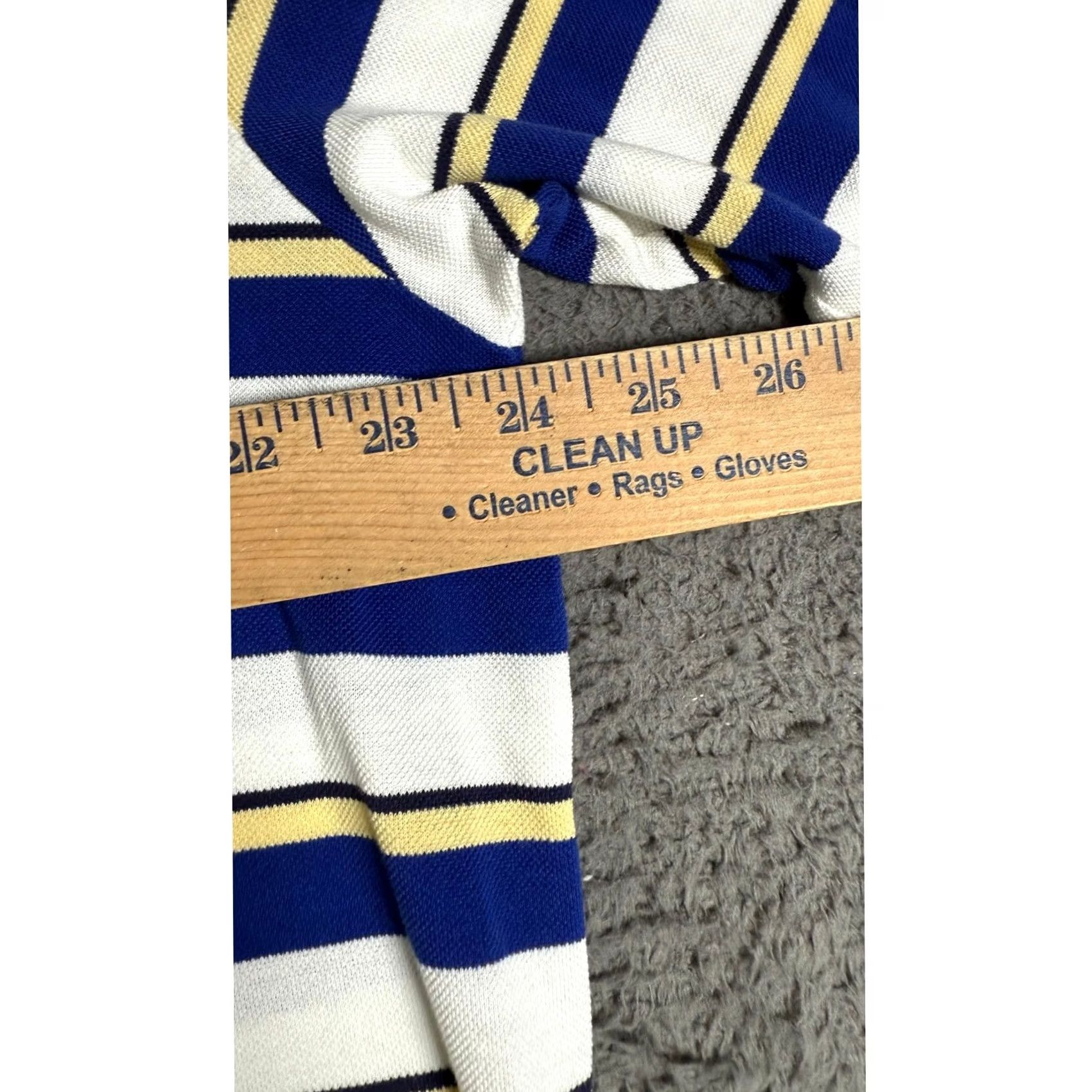 Polo Ralph Lauren Polo Ralph Lauren Polo Shirt Striped Blue Yellow Classic Golf Shirt Men L Size US L / EU 52-54 / 3 - 4 Thumbnail