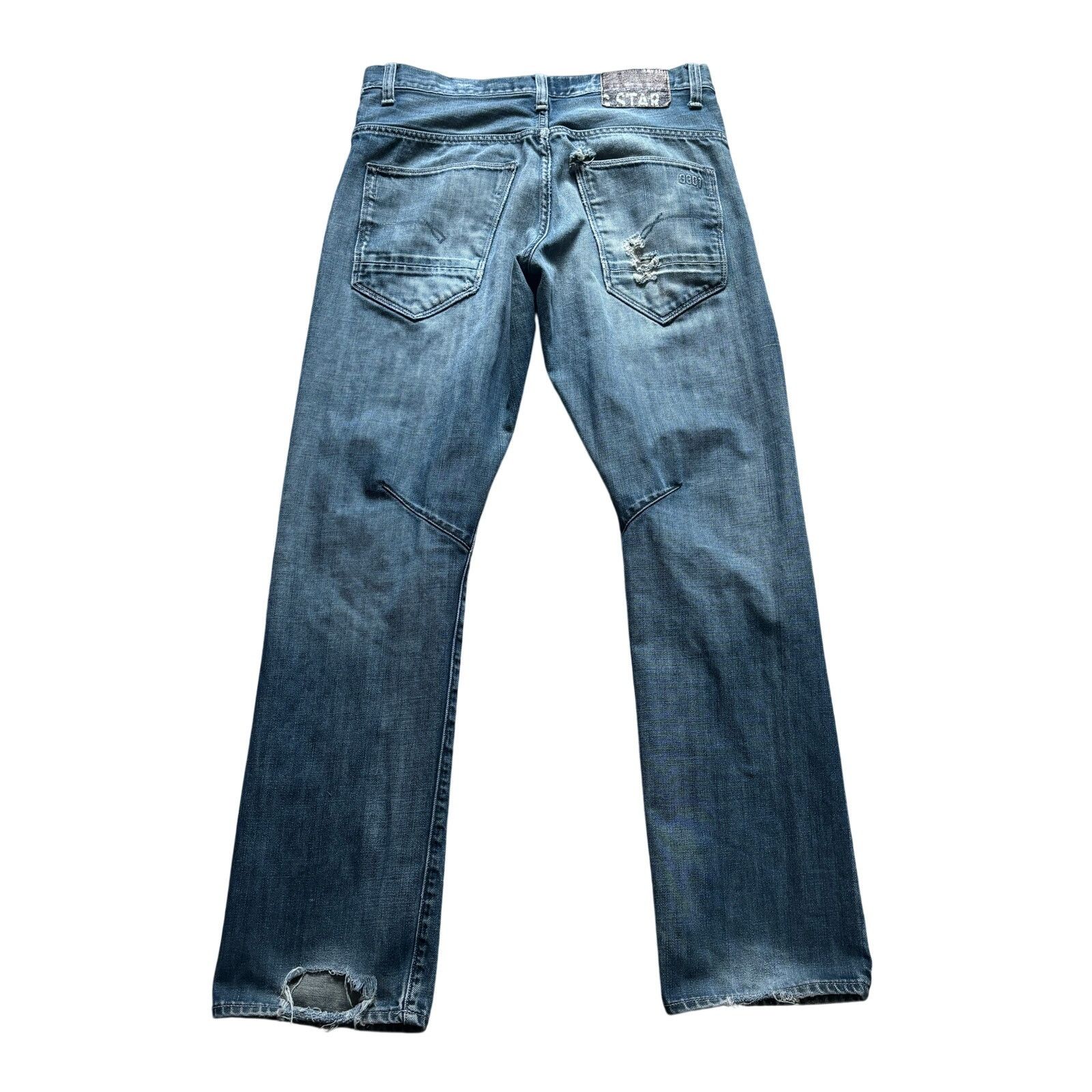 G-Star G Star RAW 3301 Jeans 32x31 slim faded distressed ripped Size US 32 / EU 48 - 1 Thumbnail