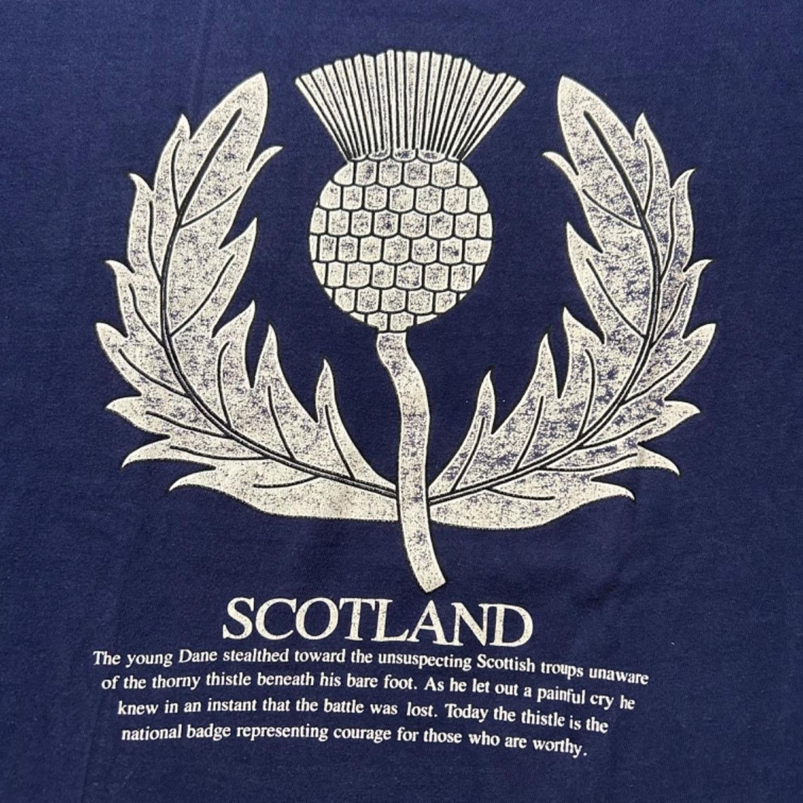 Nike 1980s Nike Scotland Puff Print Swoosh T Shirt Size US M / EU 48-50 / 2 - 2 Thumbnail