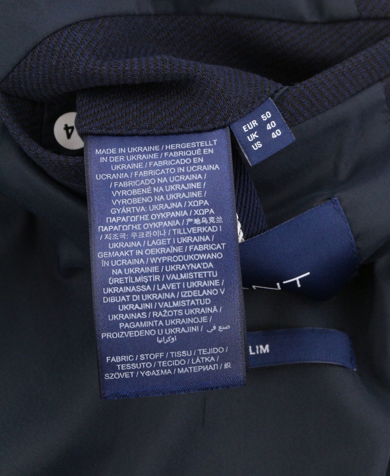 Gant JERSEY EU48/EU50 Evening Blue Slim 2in1 Suit 87331 Size 38R - 9 Thumbnail