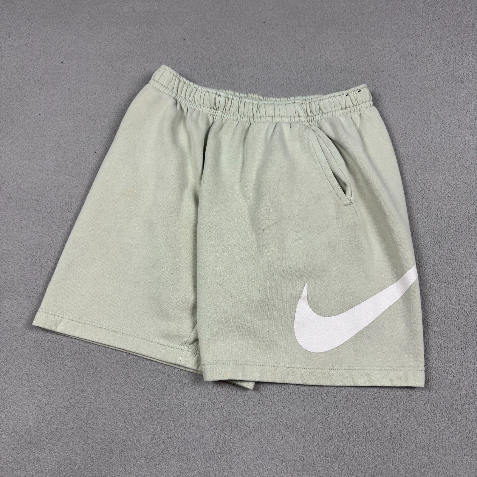 Nike Nike Club Fleece Shorts Big Swoosh Logo Cream Beige L Size US 34 / EU 50 - 7 Thumbnail