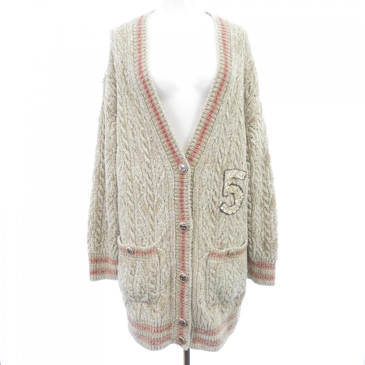 Chanel Chanel Chanel Cashmere Blend Cardigan Textile Tops P73534K10528 DUTY FREE for USA Size ONE SIZE - 1 Thumbnail