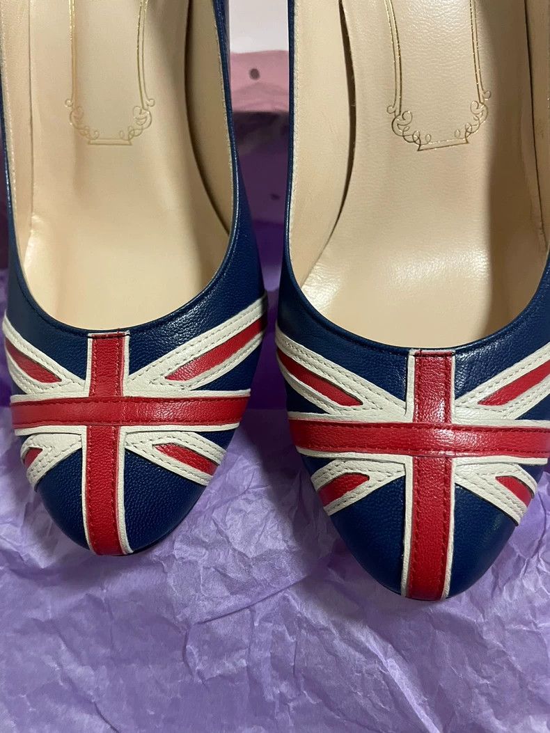 Vivienne Westwood Vivienne Westwood Union Jack Patchwork Cowhide High Heels Size US 5.5 / IT 35.5 - 6 Thumbnail