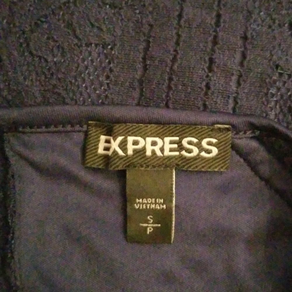 Express Express Ladies Size Small Navy Blue Lace Short Sleeve Blouse Size S / US 4 / IT 40 - 4 Thumbnail