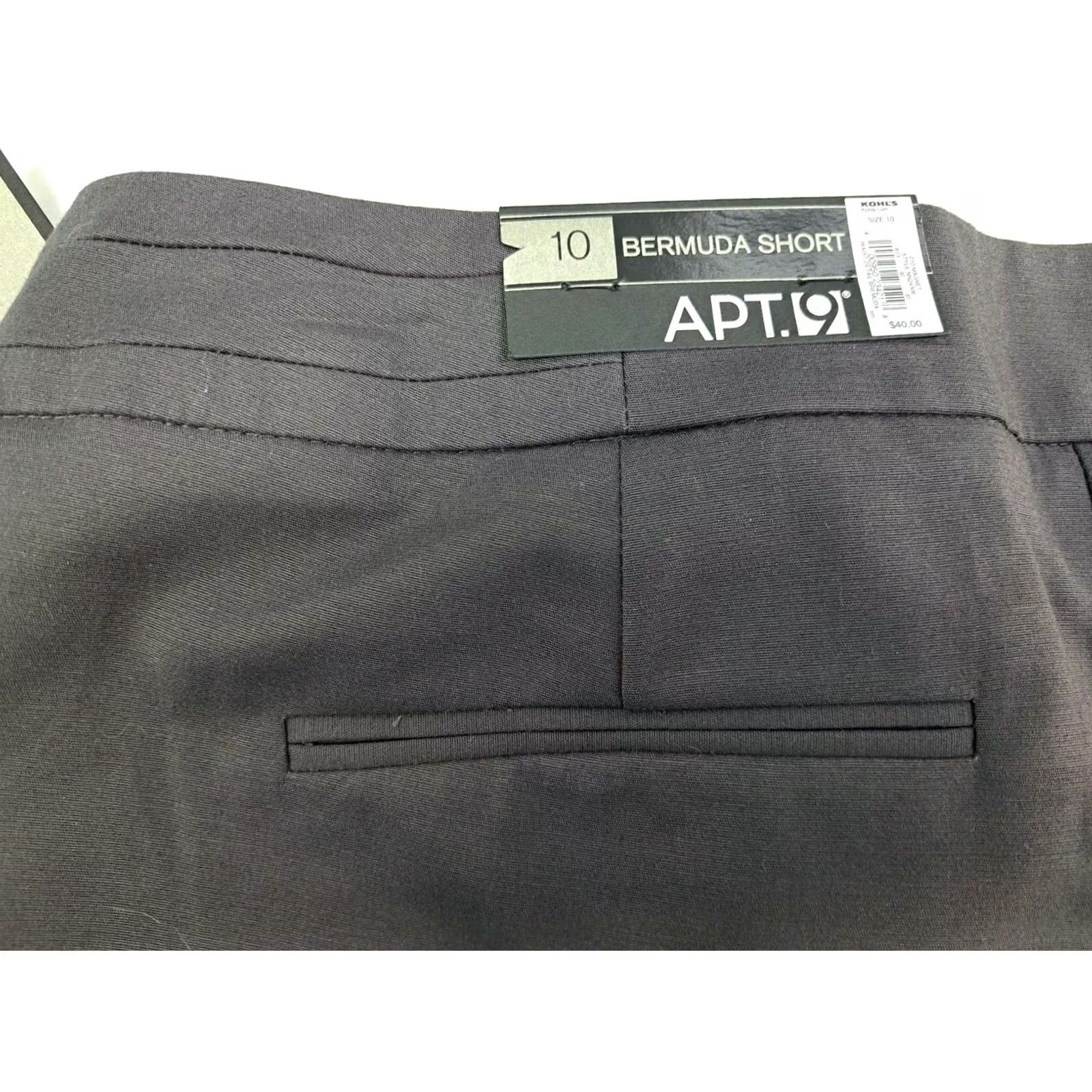 Apt. 9 NWT Apt. 9 Womens Bermuda Shorts Size 10 Brown Solid 10" Inseam Button Zipper Flat Front Straight Rise Mid-City Summer Casual Womens Size 32" / US 10 / IT 46 - 5 Thumbnail