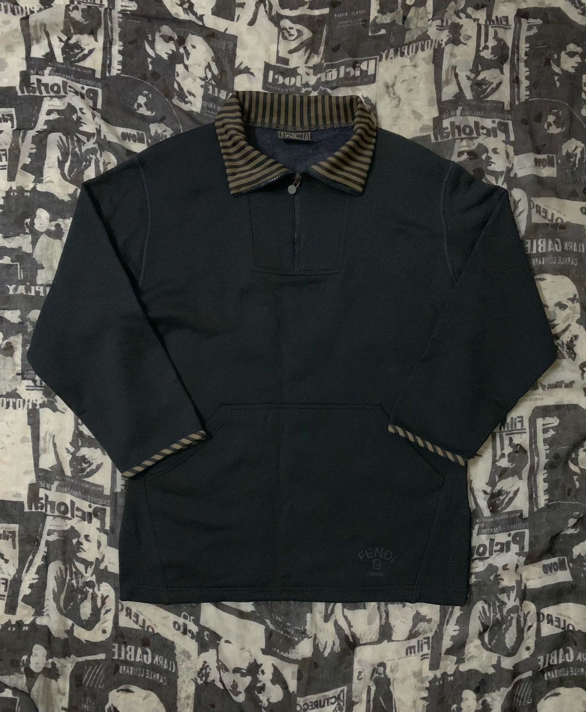 Fendi 💥Fendi Jeans Half-Zip Pullover Sweatshirt Size US M / EU 48-50 / 2 - 1 Thumbnail