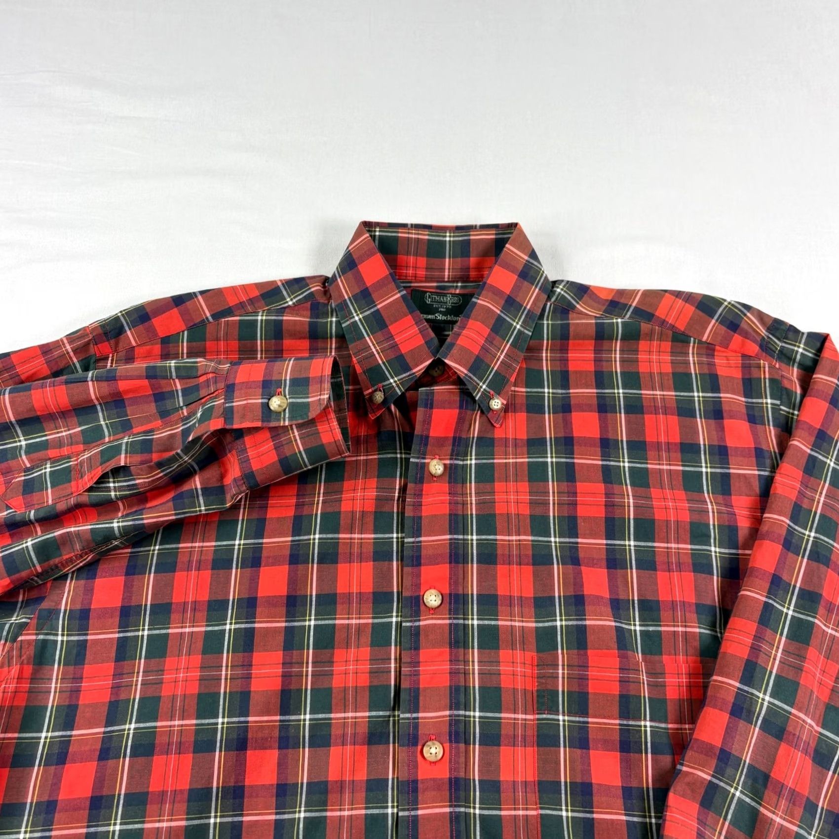 Vintage Gitman Bros Shirt Mens Small Red Plaid Button Up Long Sleeve USA Made Size US S / EU 44-46 / 1 - 2 Thumbnail