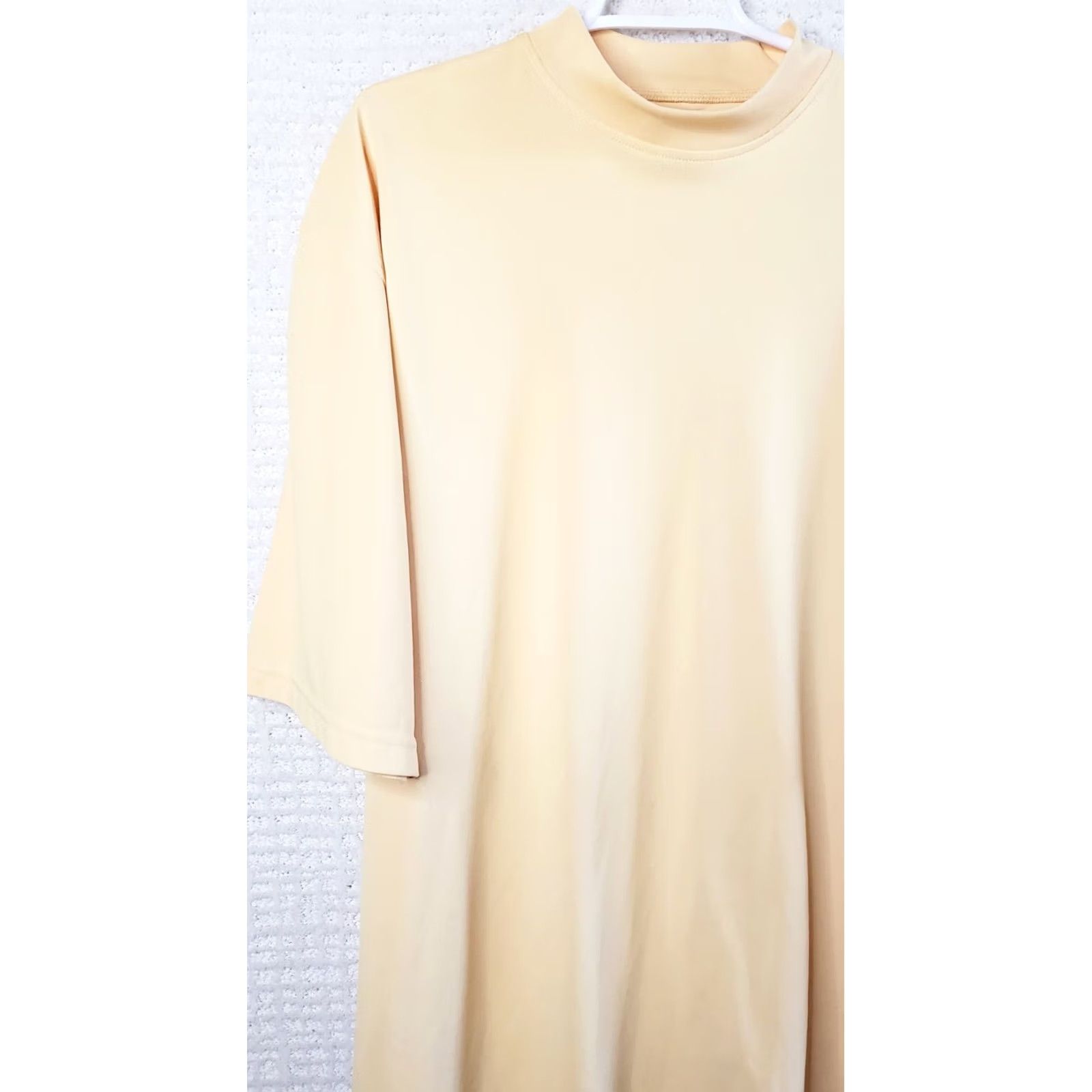 Footjoy Footjoy FJ Golf Shirt Men's XL Pale Yellow Mock Neck Pullover Short Sleeve Casual FJ on Back Neck Size US XL / EU 56 / 4 - 4 Thumbnail