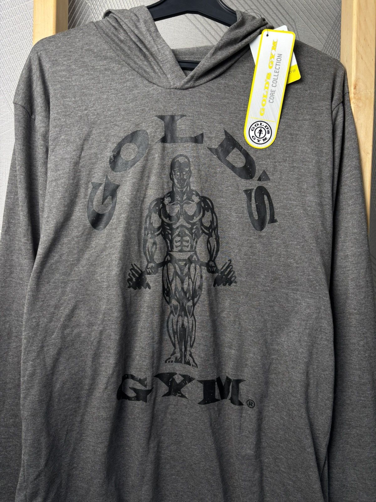 Vintage Gold’s Gym Grey Retro Hoodie XL Size US XL / EU 56 / 4 - 2 Thumbnail