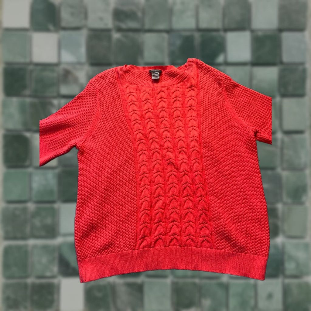 Ann Taylor Ann Taylor Sweater Cardigan XL Womens Coral Pink Knit Pink Womens XL Coral Knit Cardigan Sweater Ann Taylor Size XL / US 12-14 / IT 48-50 - 1 Thumbnail