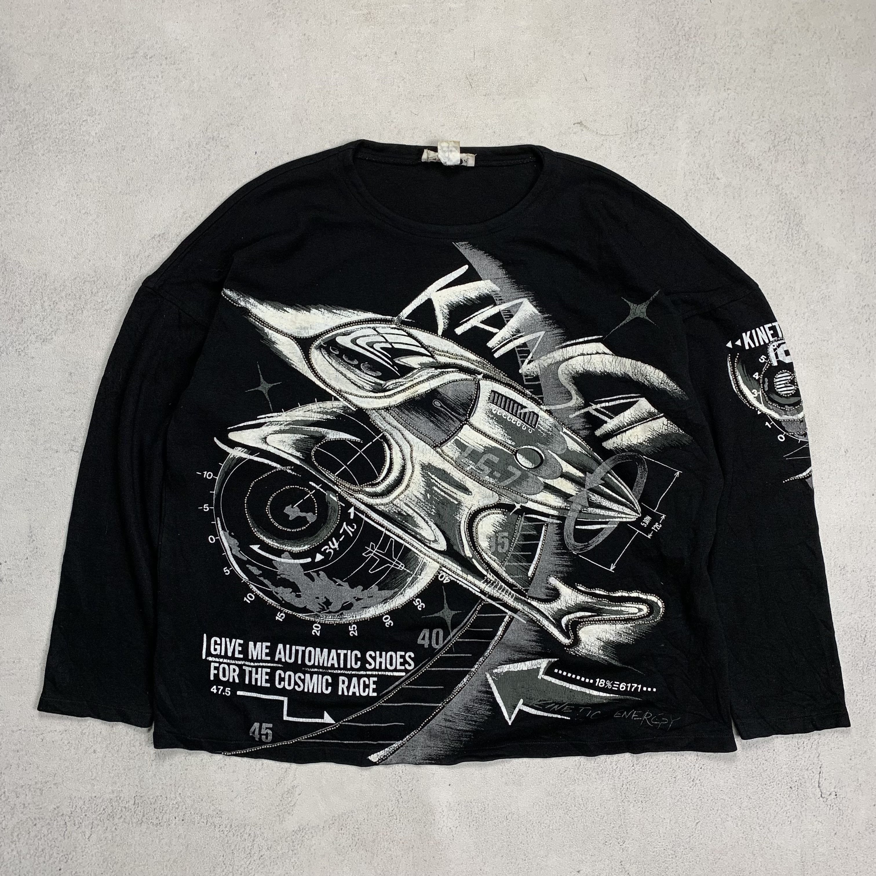 Kansai Yamamoto Vintage Kansai O2 Yamamoto Longsleeve Tshirt Size US M / EU 48-50 / 2 - 1 Thumbnail