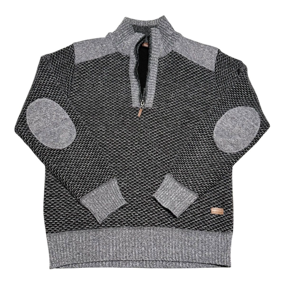 Other Usicon Gray/Black Oversized 1/4 Zip Sweater Men's Small Size US S / EU 44-46 / 1 - 1 Thumbnail