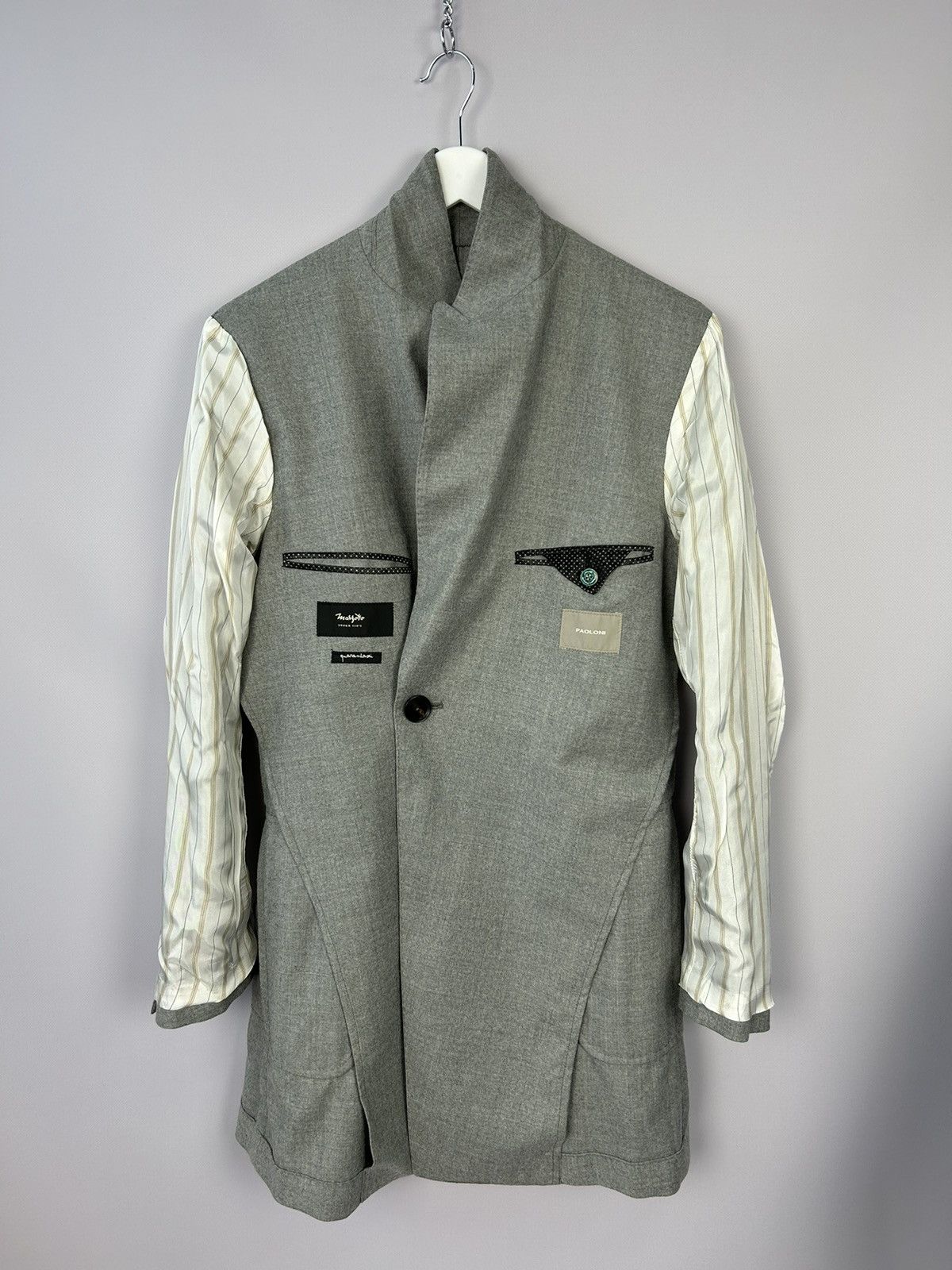 Designer × Paoloni Paoloni Quarantotto Double Breasted Wool Unlined Blazer EU46 Size 36R - 20 Thumbnail
