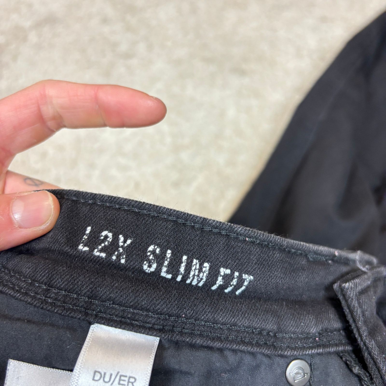 DUER DU/ER L2X Slim Fit Black Denim Jeans Men's 29x32 Size US 29 - 9 Thumbnail