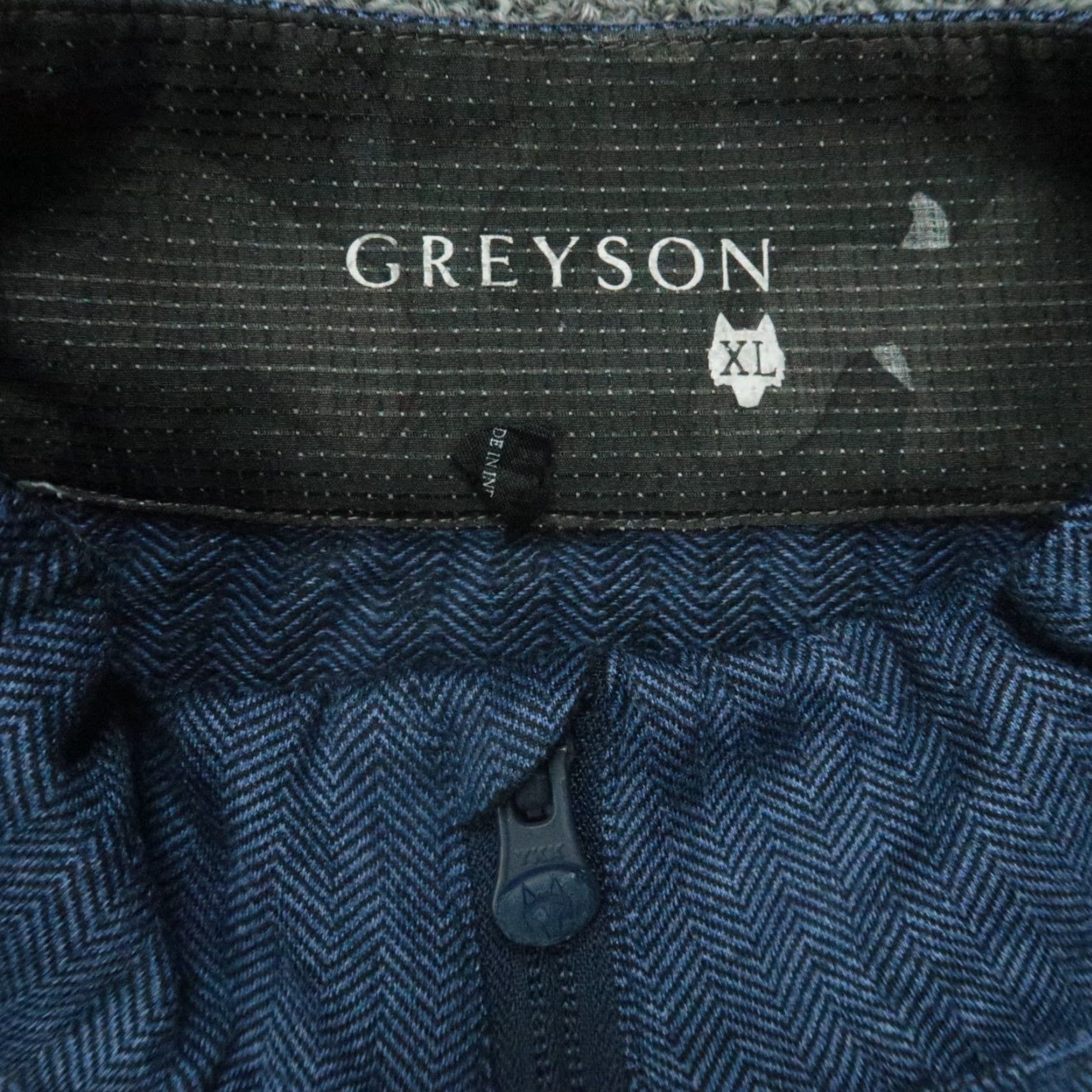 Vintage Greyson Pullover Mens XL Blue Tate Herringbone Performance 1/4 Zip Trophy Club Size US XL / EU 56 / 4 - 3 Thumbnail