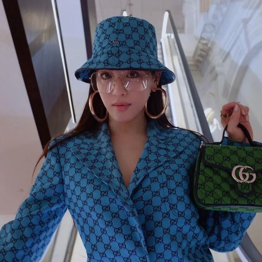 Gucci Gucci Size S Blue full-print fisherman's hat 2501-Nextarrow Size ONE SIZE - 6 Thumbnail