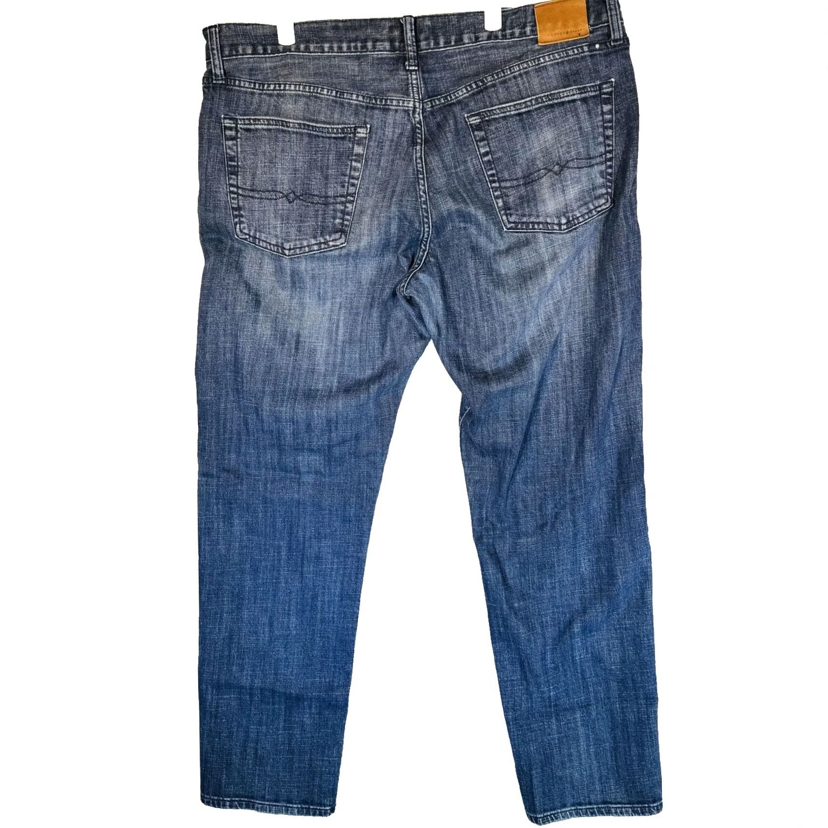 Lucky Brand Lucky Brand 221 Original Straight Jeans Mens 40x32 Blue Medium Wash Zip Fly Regular Rise 5-Pocket Denim Stonewashed Cotton Elastodiene Size US 40 / EU 56 - 6 Thumbnail
