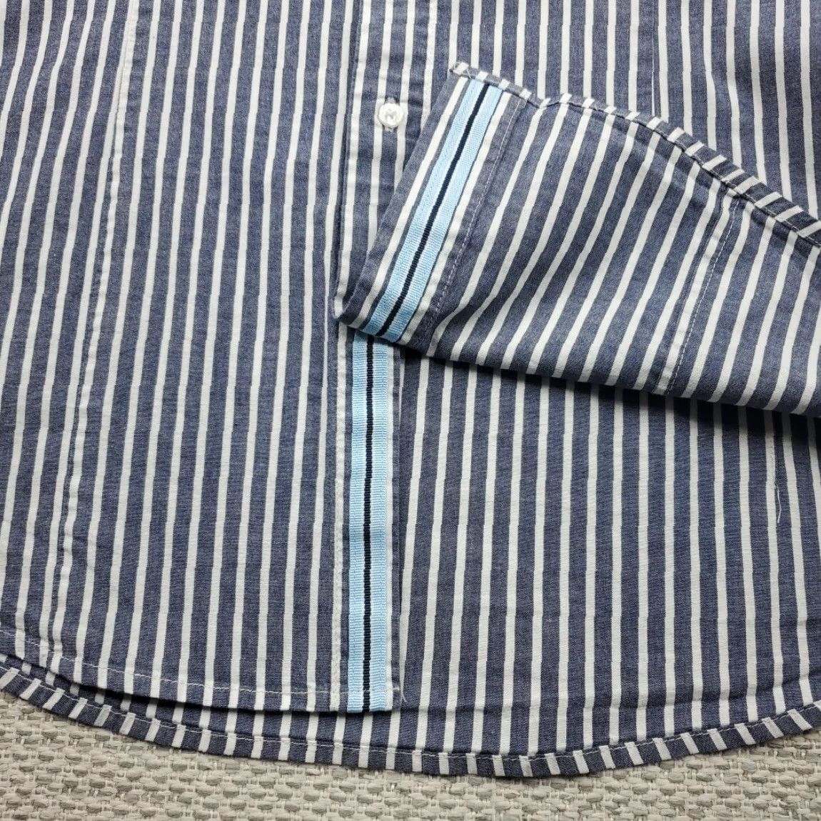 Vintage Christian Audigier Shirt Mens XL Long Sleeve Striped Button-Up Slim Fit Size US XL / EU 56 / 4 - 7 Thumbnail