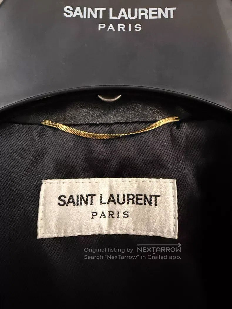 Saint Laurent Paris Saint Laurent Paris Diagonal Zip Sheepskin Leather Jacket Size XXS / US 00 / IT 34 - 2 Thumbnail