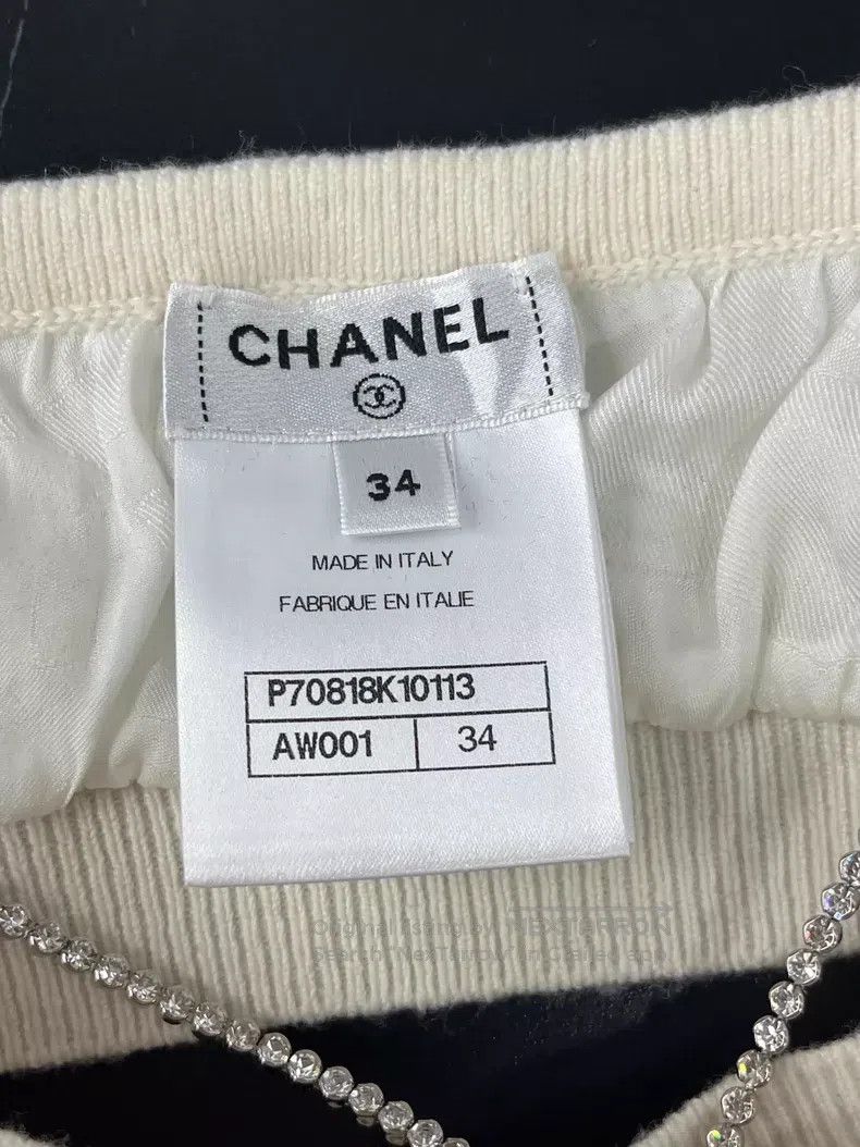 Chanel Chanel White heavy-embroidered sequin diamond-encrusted su Size XXS / US 00 / IT 34 - 4 Thumbnail