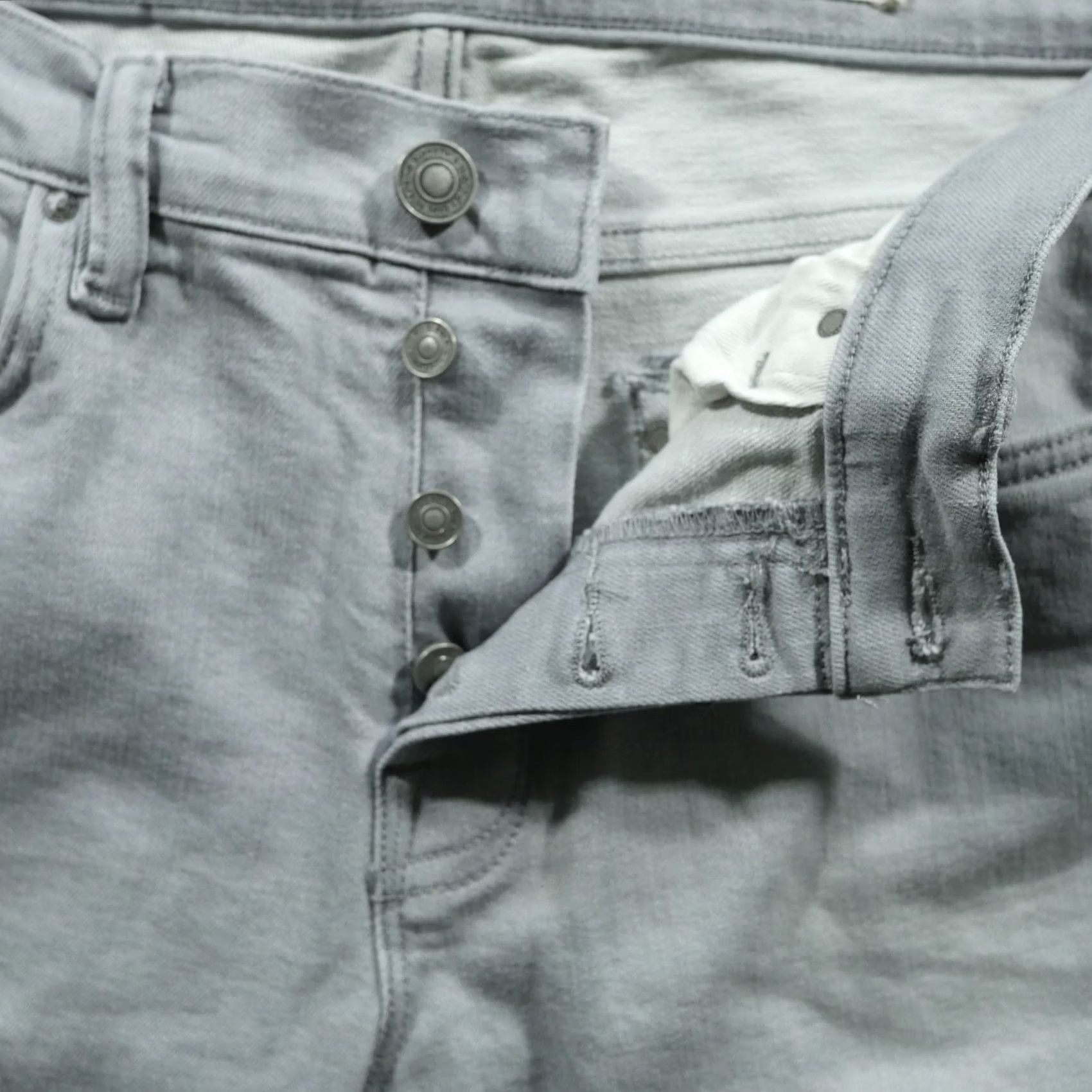 Allsaints AllSaints Jeans Slim Cigarette 32x32 Gray Light Denim Men Regular Adult Light Wash 5-Pocket Logo Hip Hop Band Rock Skinny Style Jeans Mens Size US 32 / EU 48 - 6 Thumbnail
