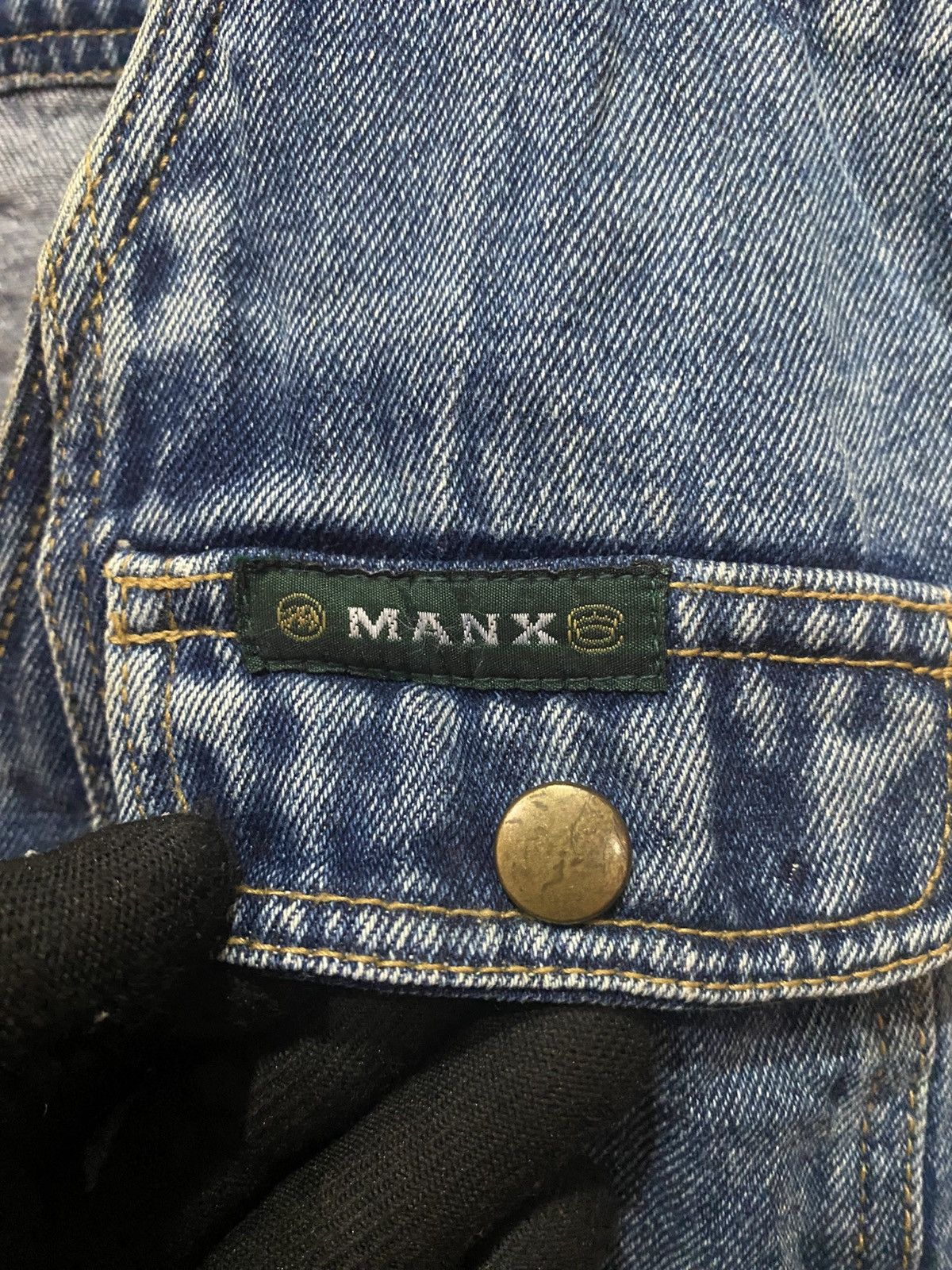 Vintage Vintage MANX Denim Utility Vest Workwear, Multi-Pocket Size US L / EU 52-54 / 3 - 7 Thumbnail