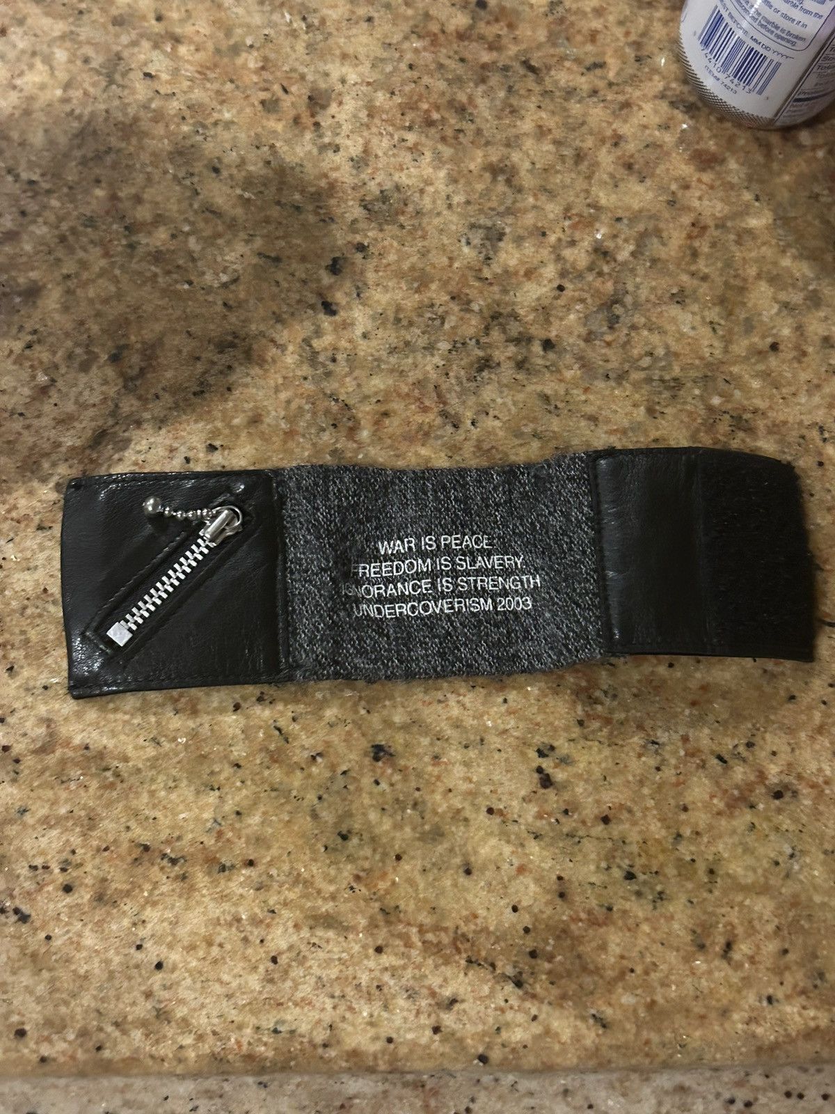 Undercover leather wristband bracelet