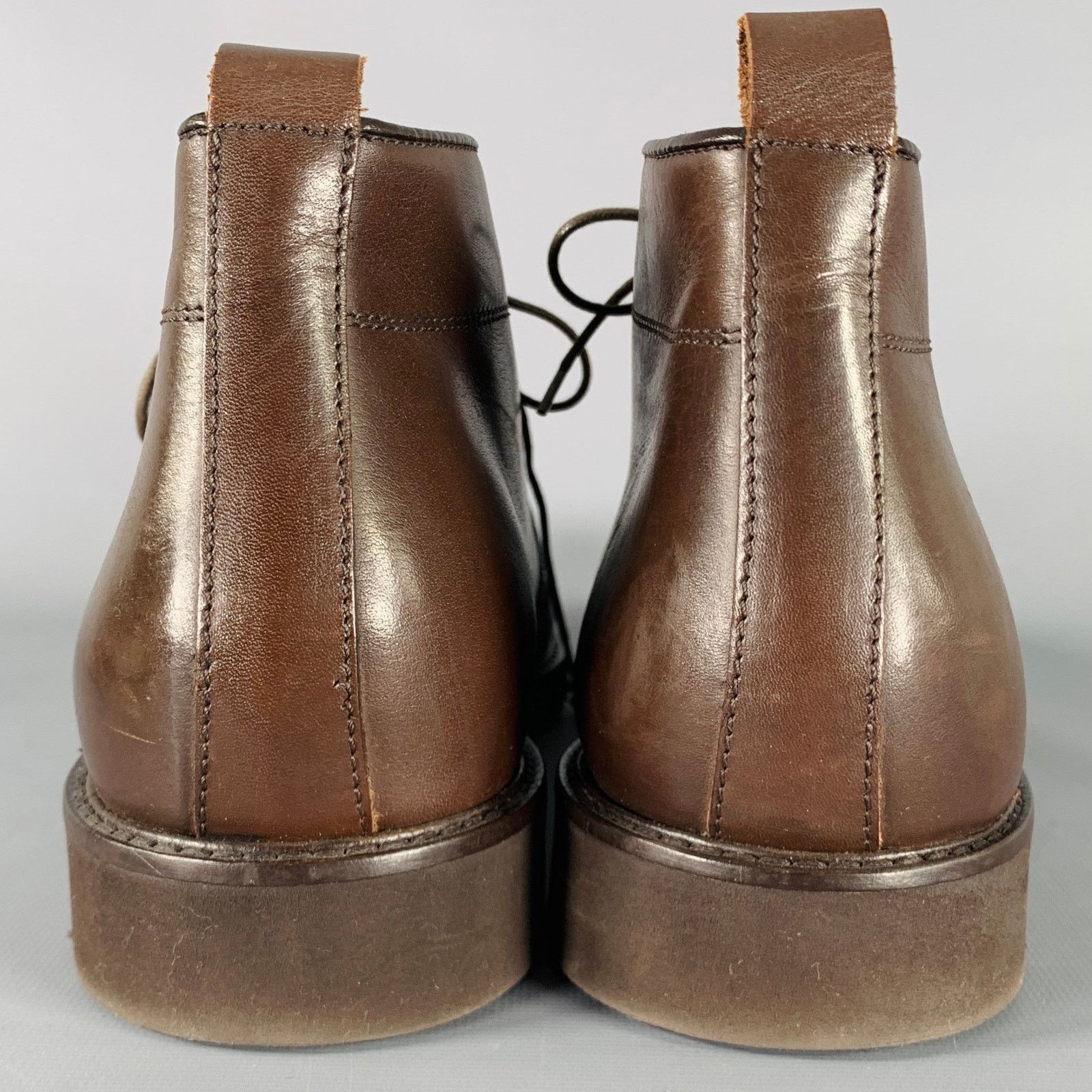 Bruno Magli BRUNO MAGLI Size 10 Brown Leather Lace-Up Ankle Boots Size US 10 / EU 43 - 3 Thumbnail
