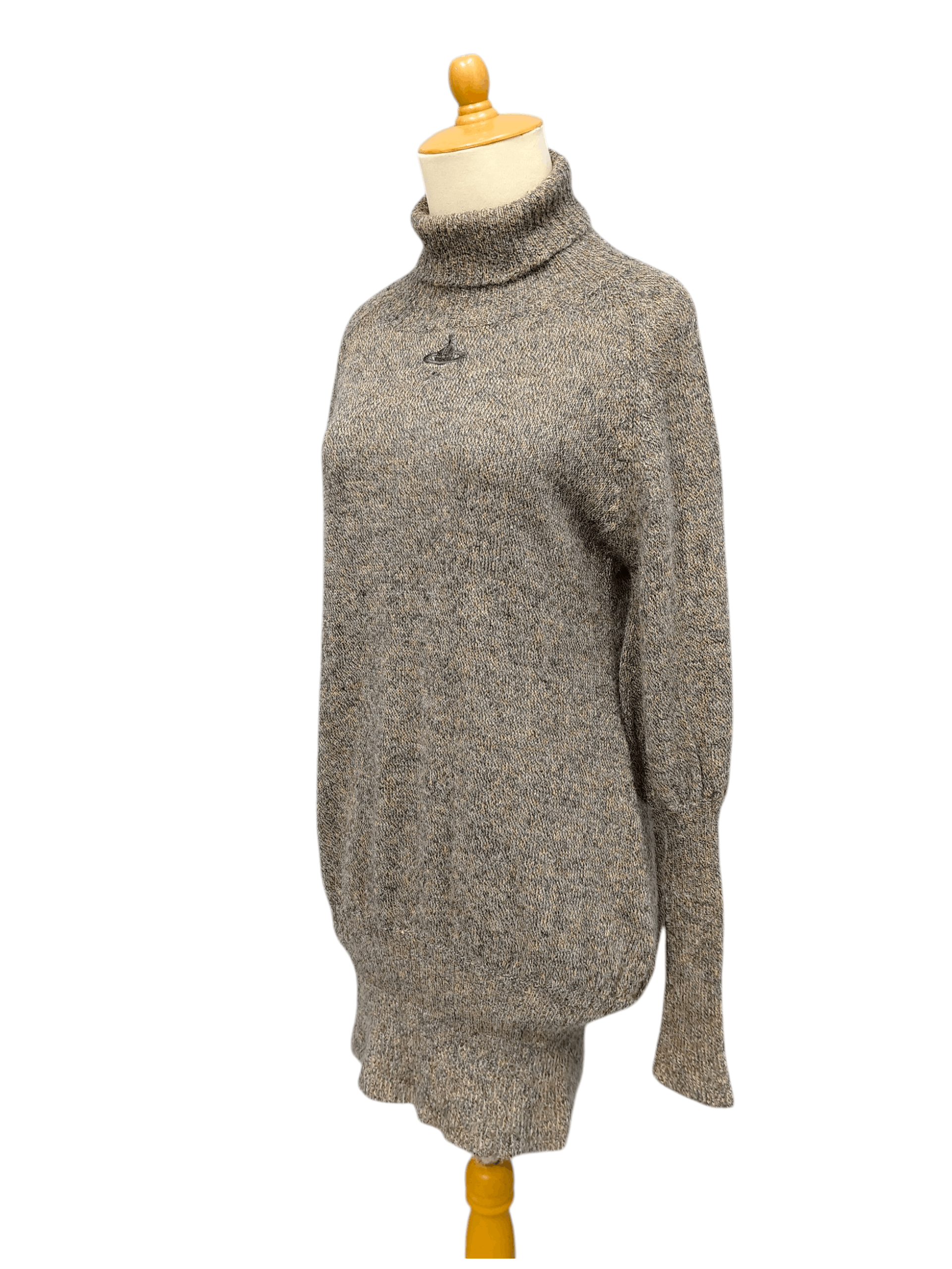 Vivienne Westwood 2000s V.W- Orb Embroidery Logo Alpaca Wool Knit Turtleneck Size M / US 6-8 / IT 42-44 - 4 Thumbnail