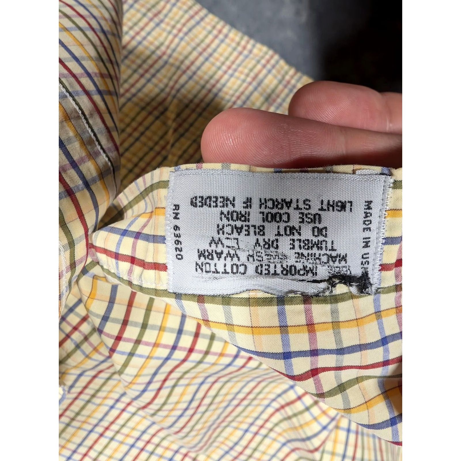 Vintage Gitman Bros Shirt Mens Large Yellow Plaid Button-Down Long Sleeve Made USA Size US L / EU 52-54 / 3 - 6 Thumbnail