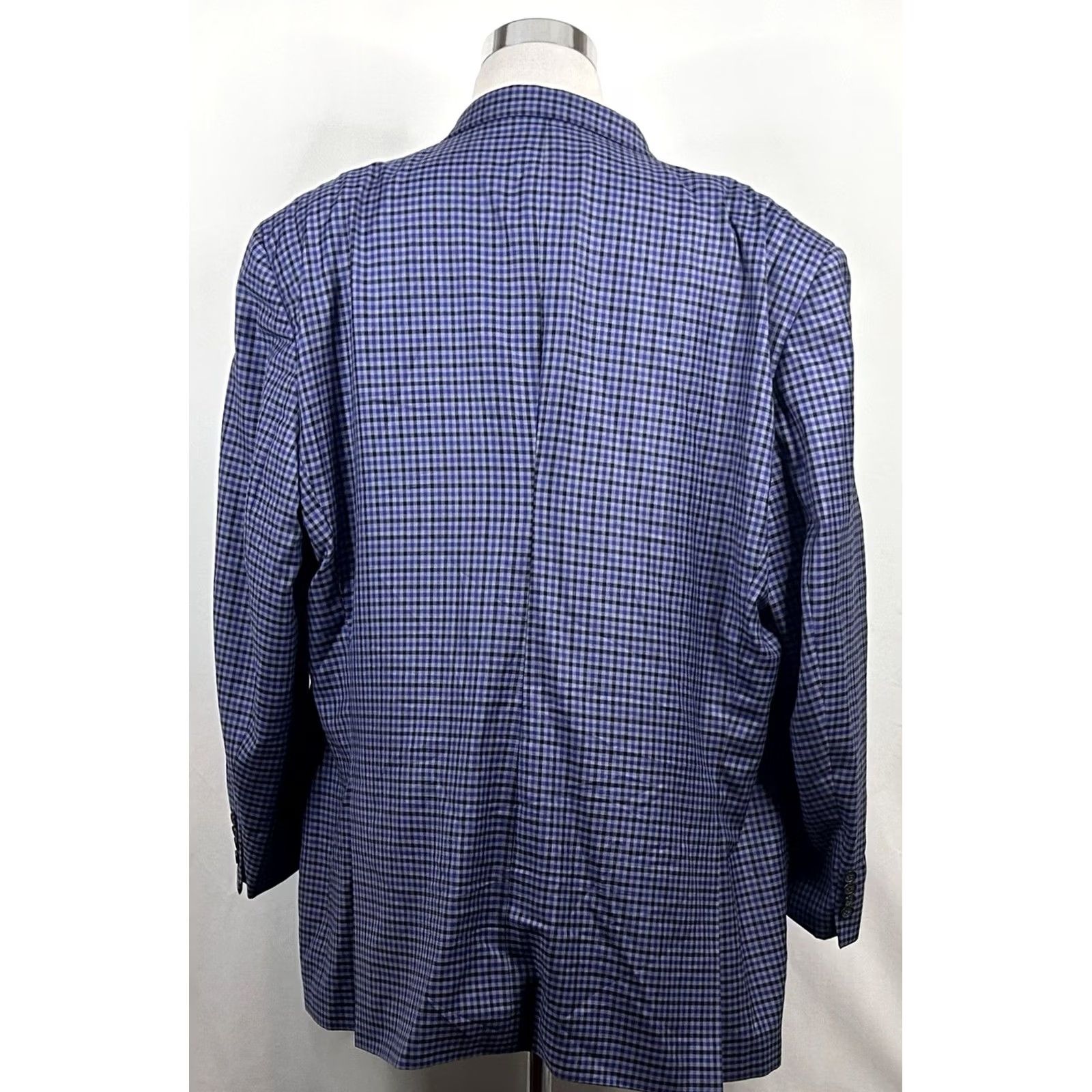 Ted Baker Ted Baker London Sport Coat Blue Plaid Wool Two Button Vented 54L Size US XS / EU 42 / 0 - 6 Thumbnail