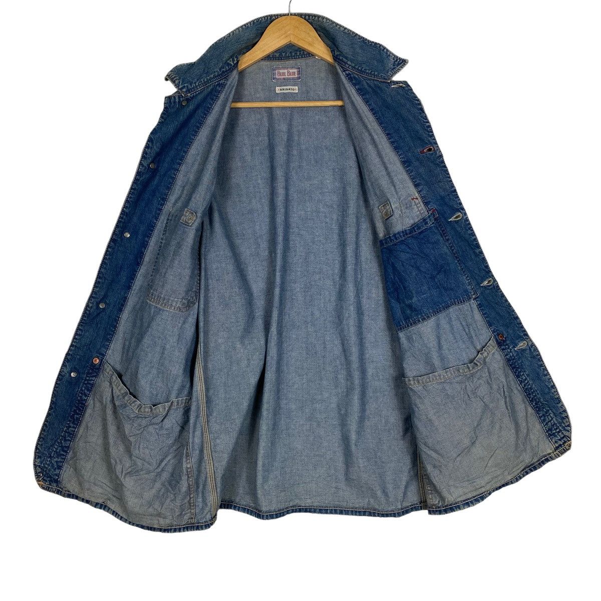 Blue Blue Japan Vintage BLUE BLUE ARIGATO Denim Chore Jacket Size US M / EU 48-50 / 2 - 21 Thumbnail