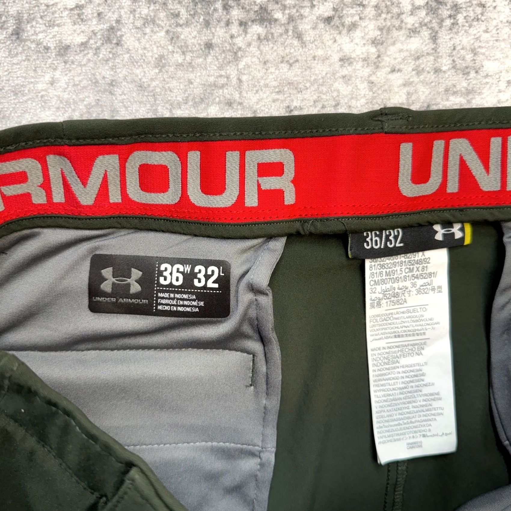 Under Armour Under Armour Pants Mens 36x32 Green Nylon Polyester Spandex Straight Front Pockets Chino Travel Performance Size US 36 / EU 52 - 4 Thumbnail
