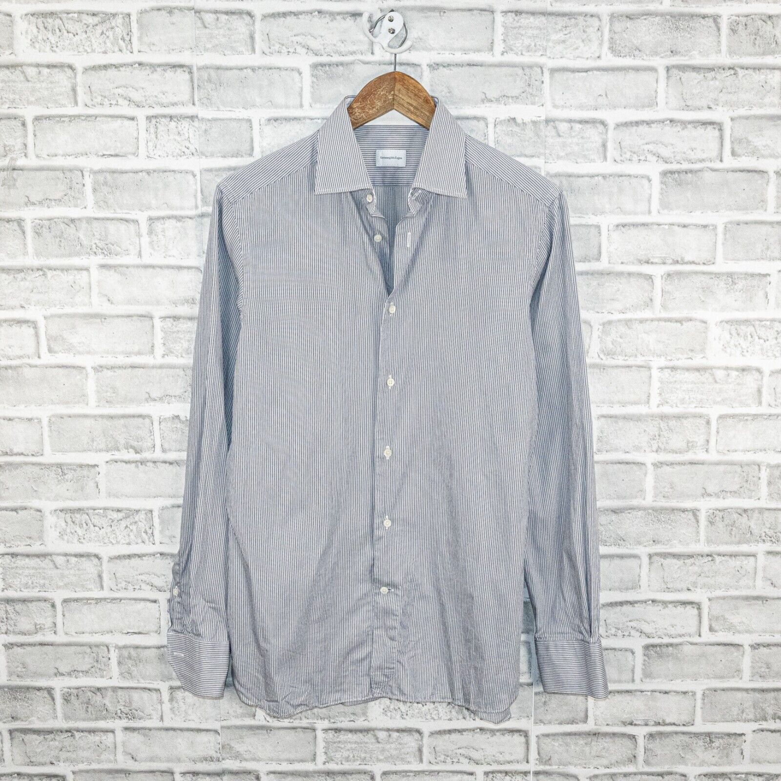 Ermenegildo Zegna Ermenegildo Zegna Men's Slim button up Shirt Striped gray Size US M / EU 48-50 / 2 - 1 Thumbnail