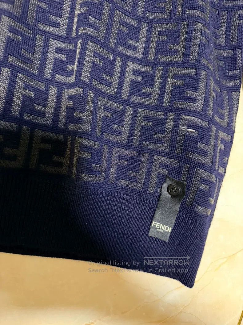Fendi Fendi Monogrammed knit sweater base layer Size US M / EU 48-50 / 2 - 4 Thumbnail