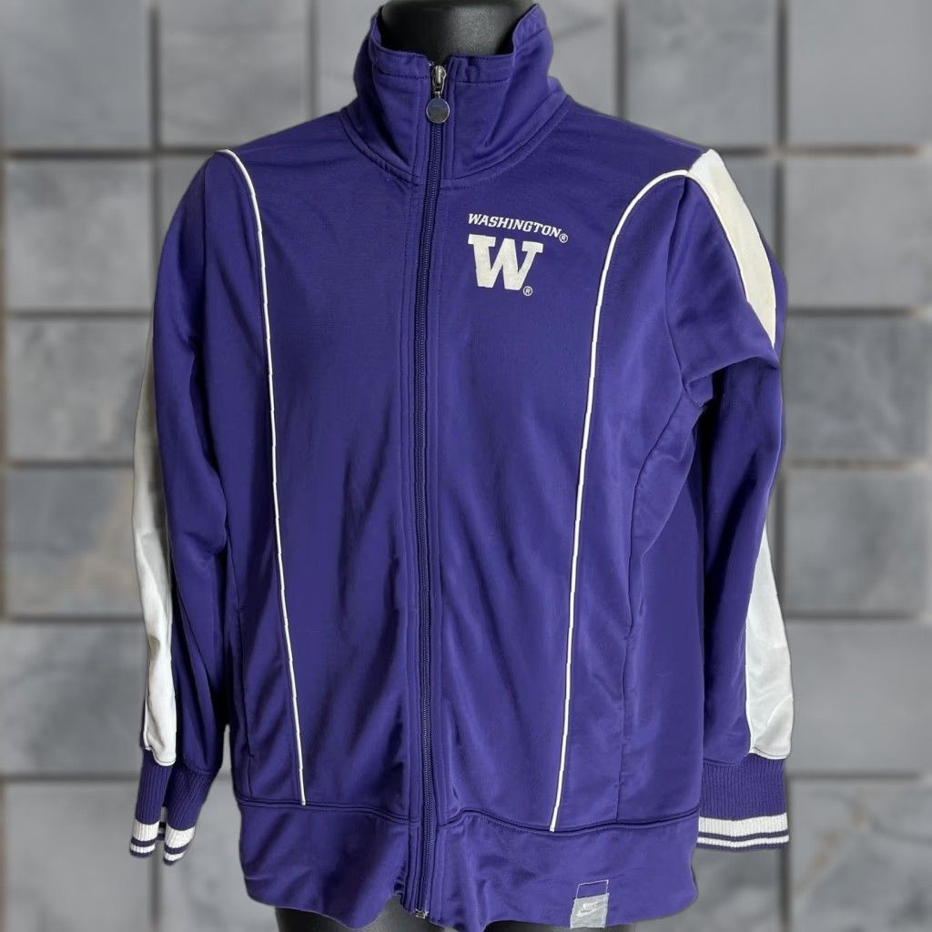 Nike Nike UW University Washington Jacket Women L Purple White Huskies Full Zip STAIN Size L / US 10 / IT 46 - 1 Thumbnail