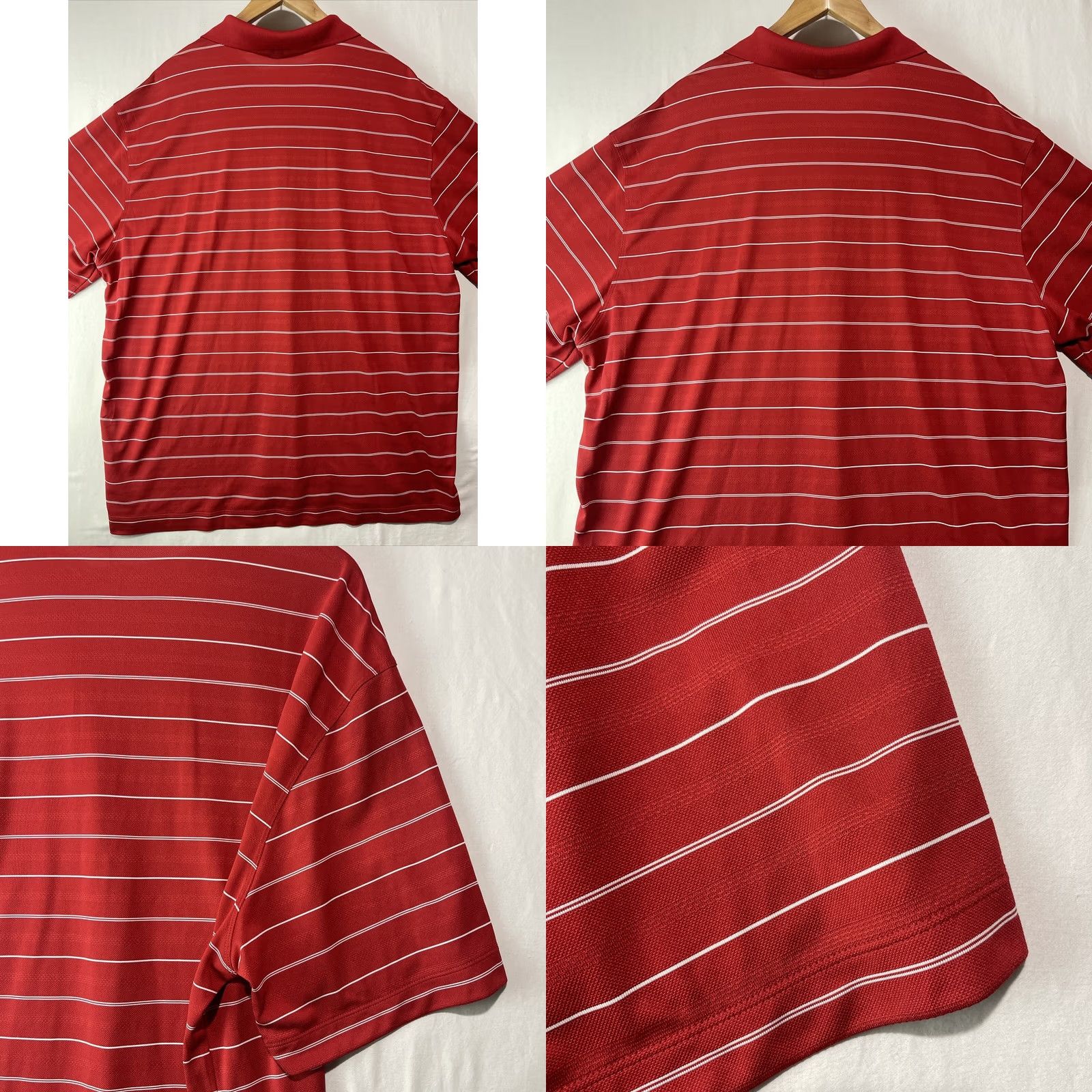 Nike Nike Polo Shirt Mens 2XL Striped Red Short Sleeve Polo Golf Tennis Button Up Size US XXL / EU 58 / 5 - 9 Thumbnail