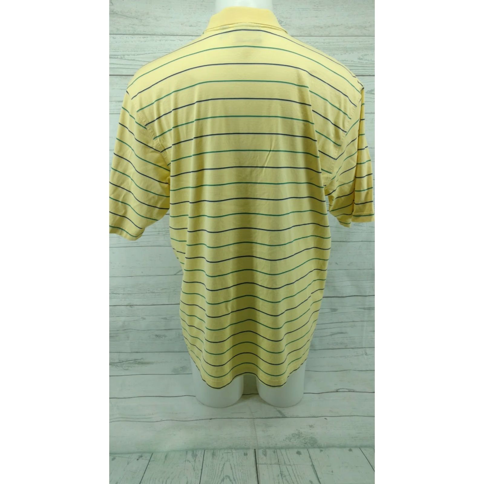 Vintage Amen Corner Masters Logo Striped Shirt Polo XL Men's Yellow Short Sleeve Size US XL / EU 56 / 4 - 6 Thumbnail