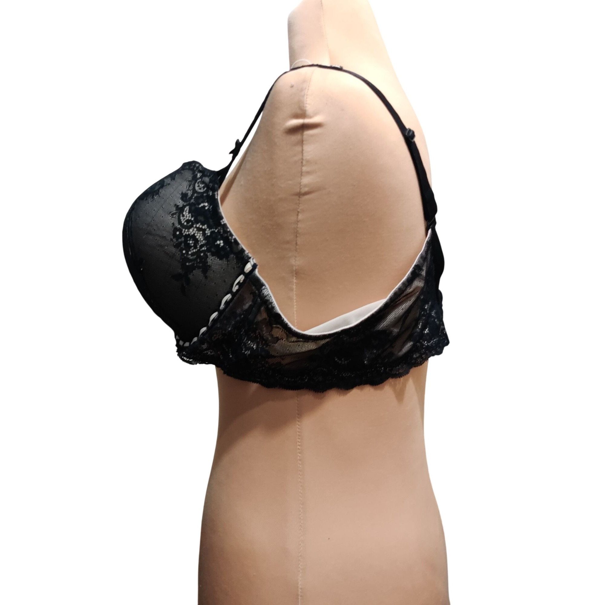 Torrid Torrid 44C Black Lace Underwire Bra Plus Size Pinup Gothic L Size ONE SIZE - 8 Thumbnail
